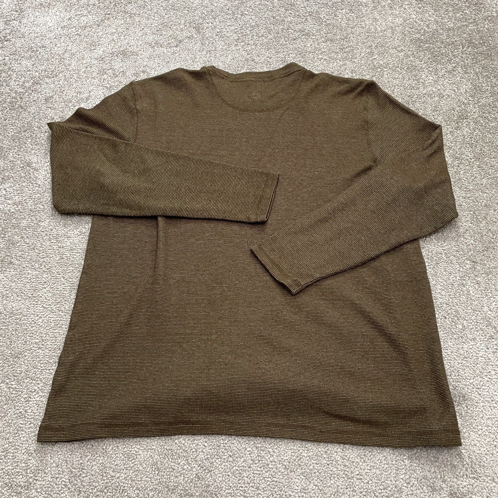 Vintage Magellan Mens XL Dark Green Cotton Polyester Knit Long Sleeve Shirt Crew Neck Regular Fit Casual Size US XL / EU 56 / 4 - 2 Thumbnail