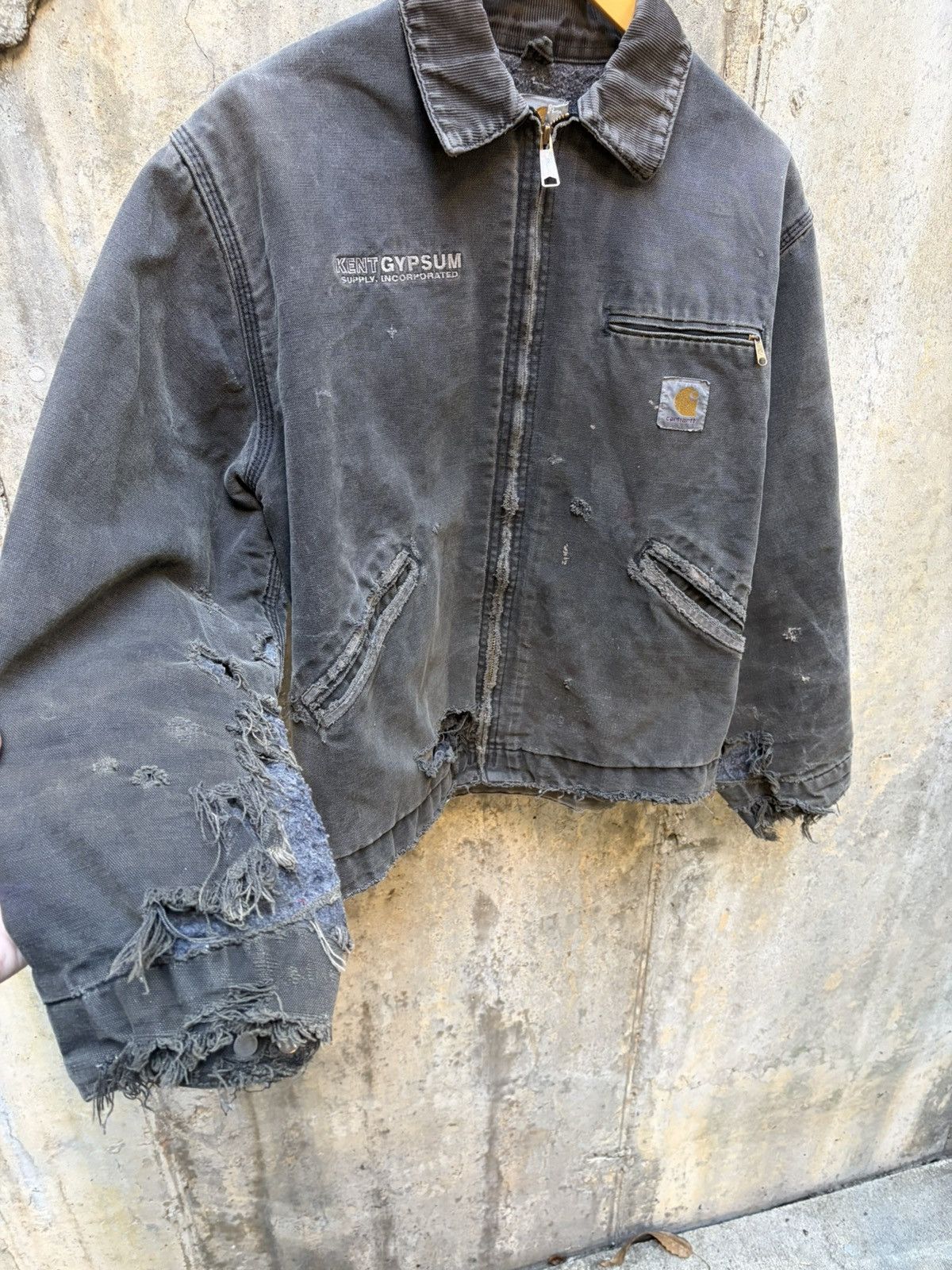 Carhartt Vintage Thrashed 1of1 Carhartt Detroit Jacket Erd Grunge Size US L / EU 52-54 / 3 - 2 Thumbnail