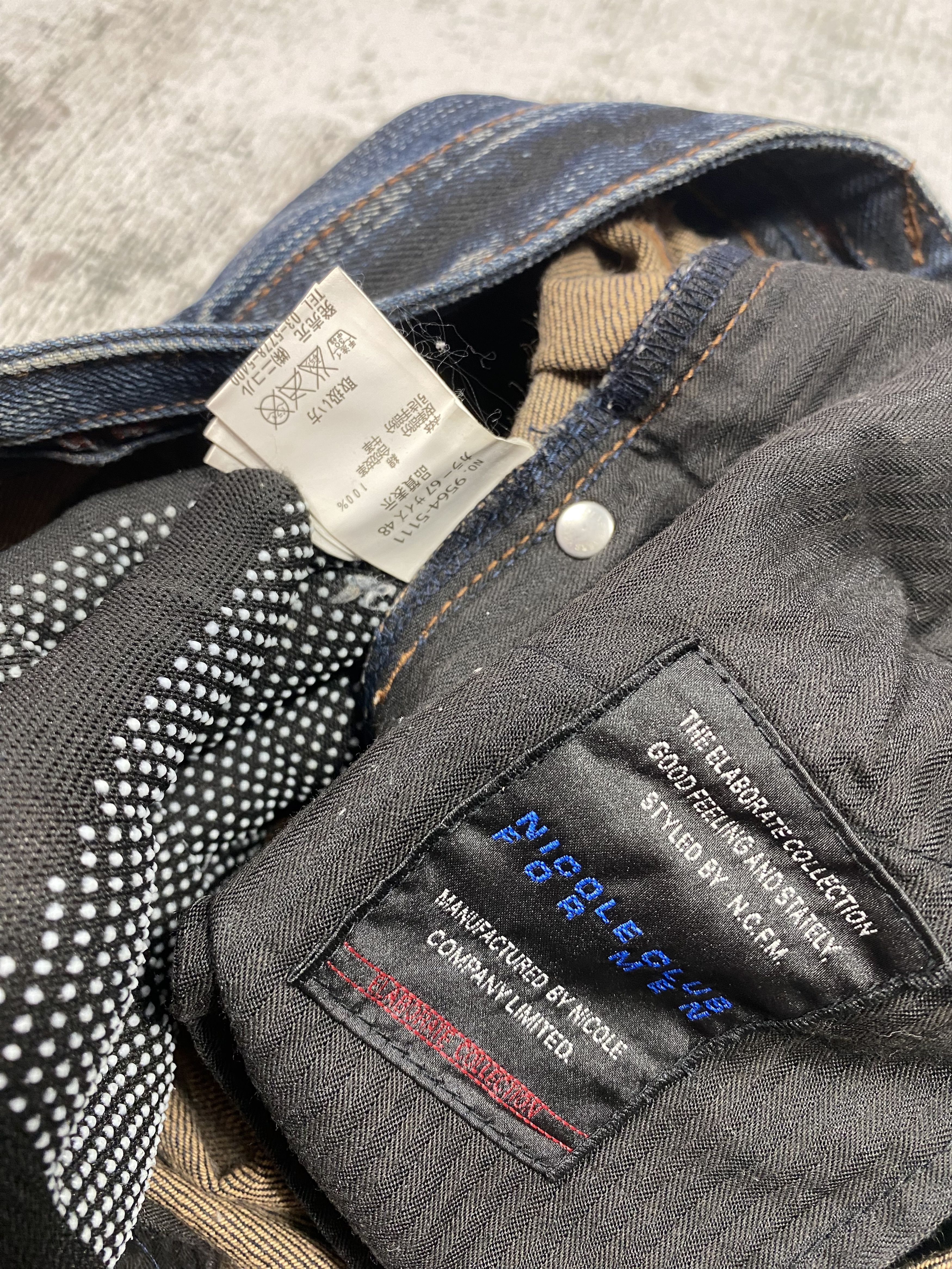 Japanese Brand × Nicole Club Japanese Bootcut Pants Rusty Whiskers Distressed Denim Size US 32 / EU 48 - 6 Thumbnail