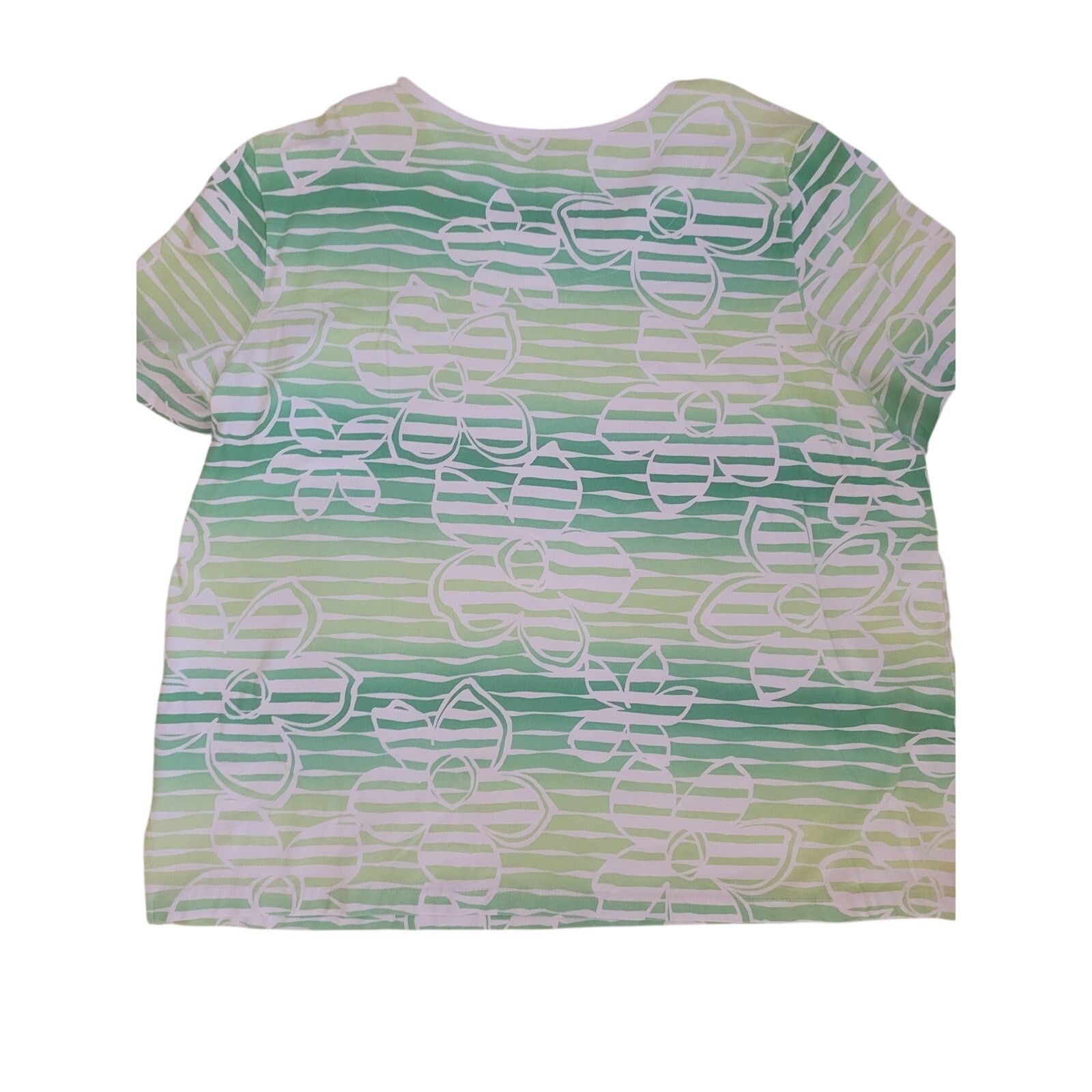 Other Alfred Dunner Green Floral Shirt Floral Women Sz XL Size XL / US 12-14 / IT 48-50 - 4 Thumbnail