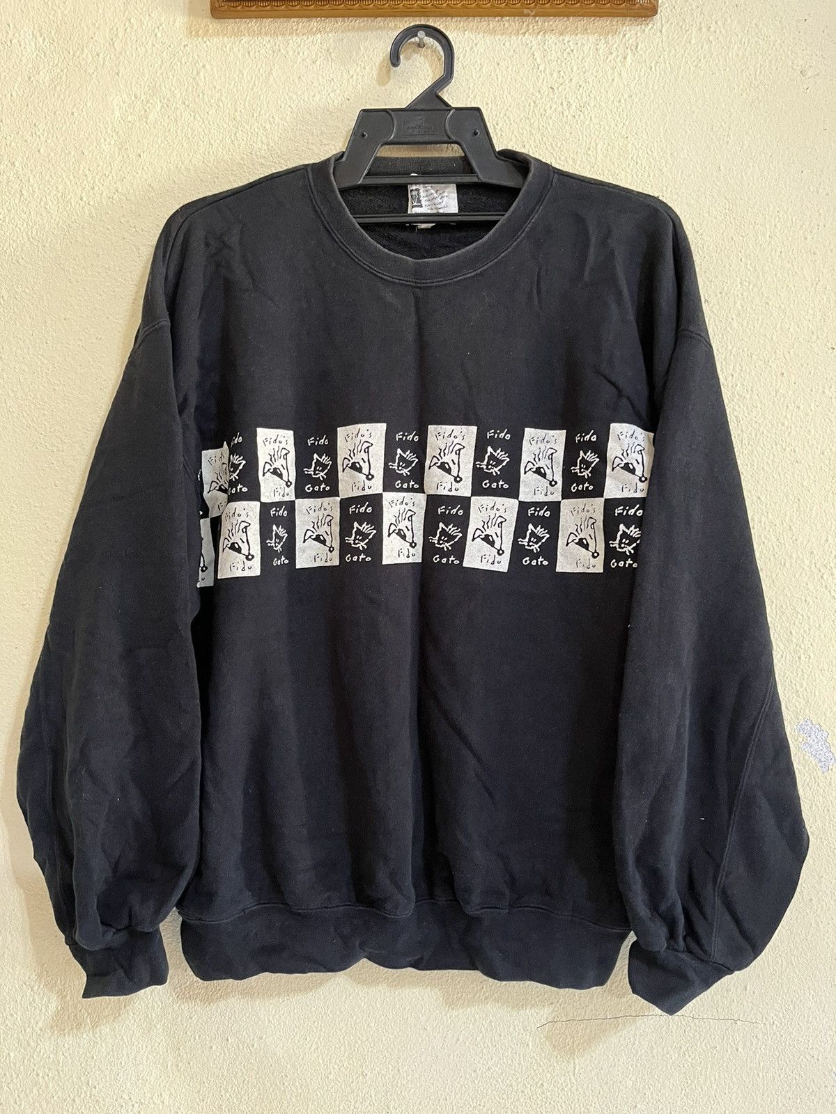 Cartoon Network Vintage Sweatshirt Fido Dido Cartoon Character Tour 1985 Size US L / EU 52-54 / 3 - 1 Thumbnail