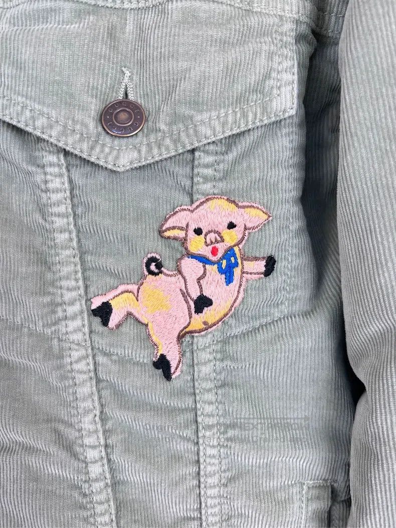Gucci Gucci Lamb's wool chest piglet back tiger head embroidered Size US S / EU 44-46 / 1 - 6 Thumbnail
