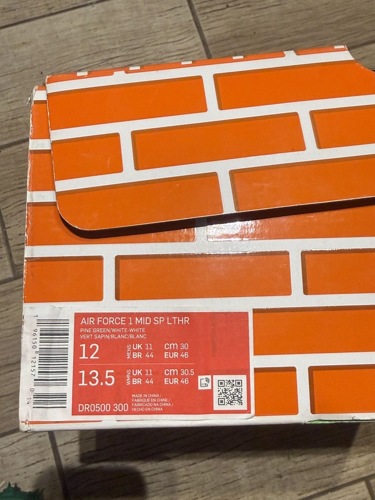 Nike × Off-White Nike Air Force 1 Mid (Off-White Pine Green) Size US 12 / EU 45 - 5 Thumbnail
