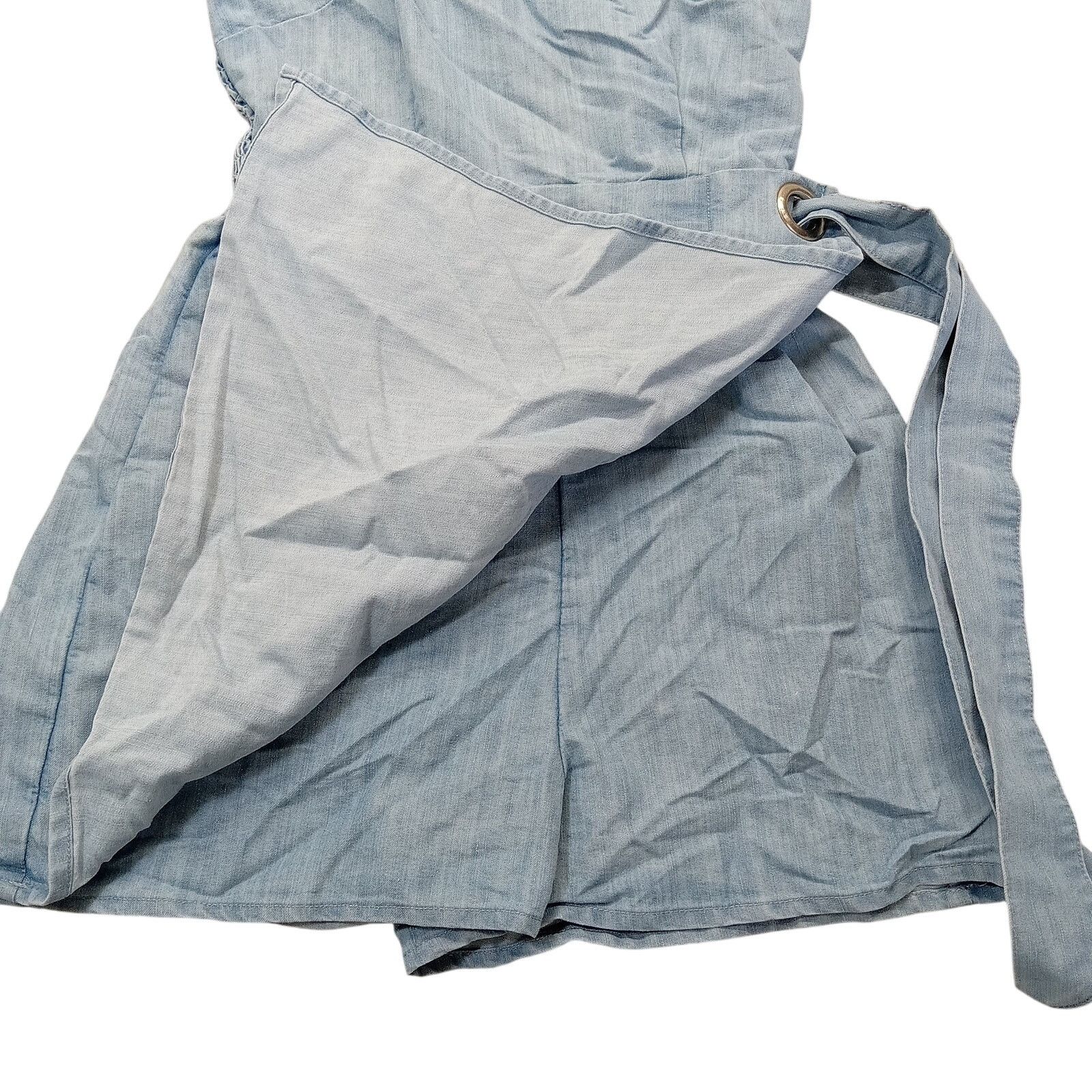 & Other Stories Sincerely Jules Romper Jumper S Women's Wrap Tie Denim Size 27" / US 4 / IT 40 - 2 Thumbnail