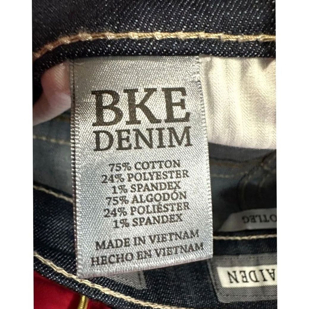 BKE BKE Jeans Bootcut Denim 30x32 Blue Dark Wash Stretch Pockets Men Regular 30x32 NEW Size US 27 - 7 Thumbnail