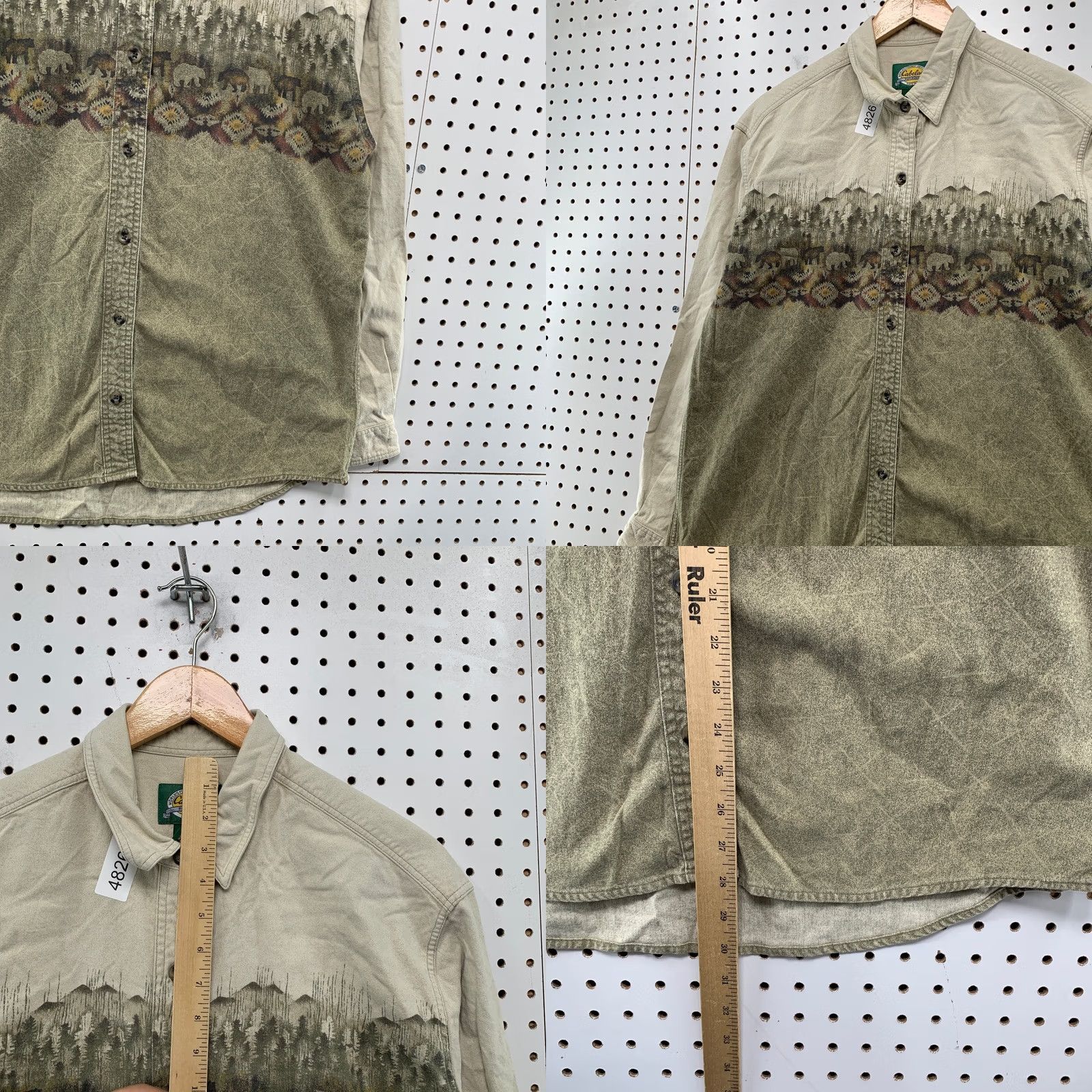 Vintage Cabela's Button Down Shirt Womens Large Beige Aztex Nature Long Sleeve Shirt womens L Beige Aztec Nature Button-Up Men/Women Not specified Size L / US 10 / IT 46 - 8 Thumbnail