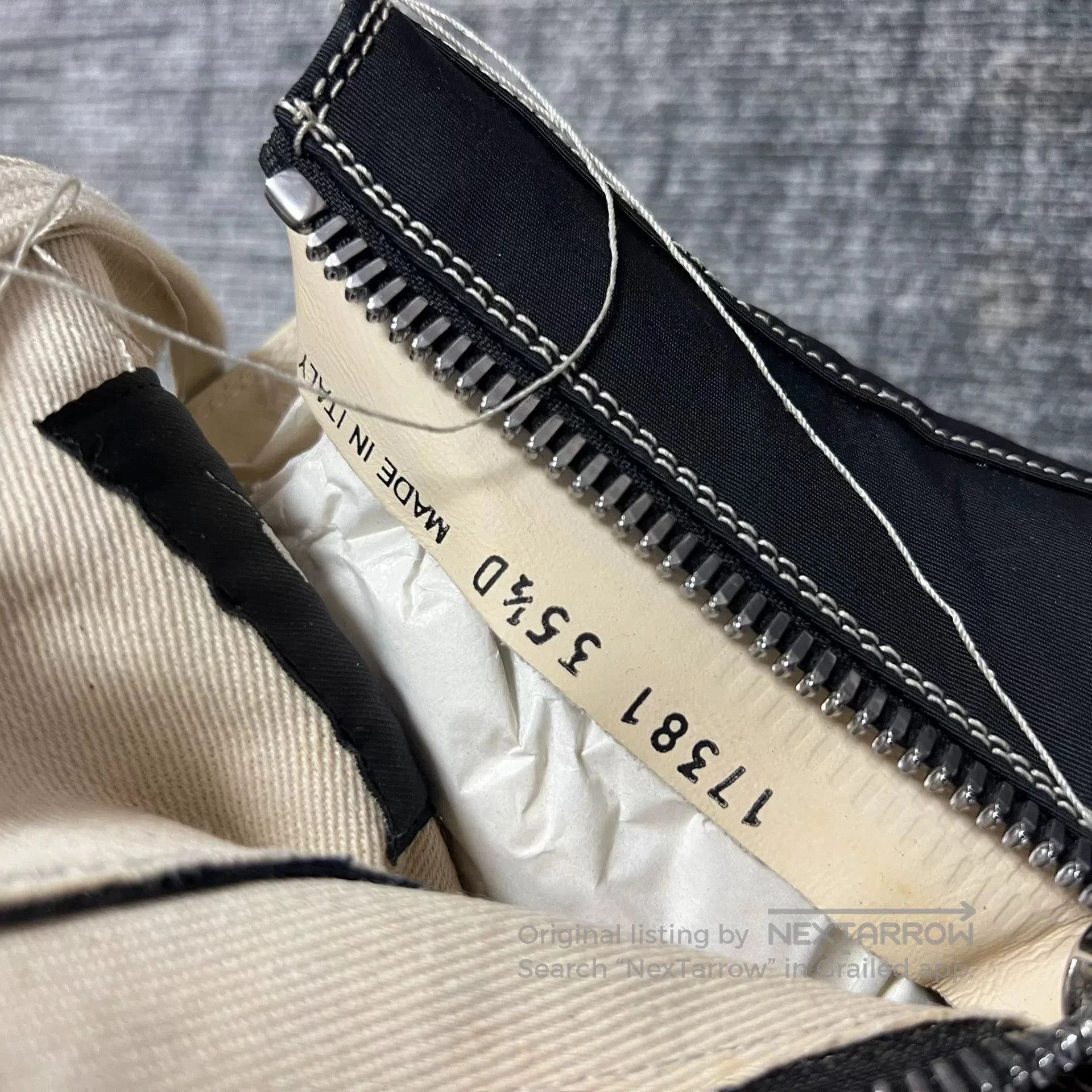 Rick Owens black and white fringe high. Size US 5.5 / IT 35.5 - 6 Thumbnail