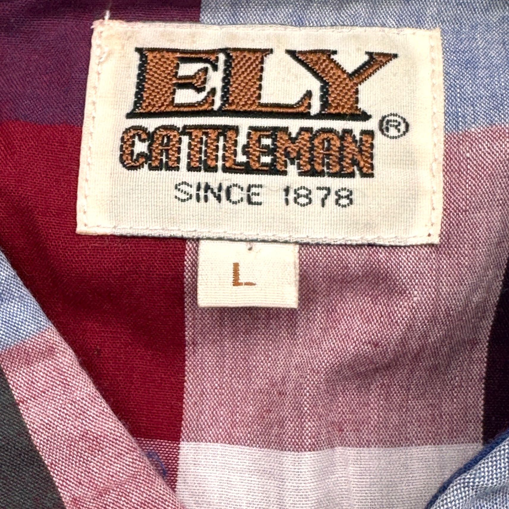 Vintage VINTAGE Ely Cattleman Pearl Snap Button Up Shirt Men Large Long Sleeve Plaid Red Western Mens Size US L / EU 52-54 / 3 - 2 Thumbnail