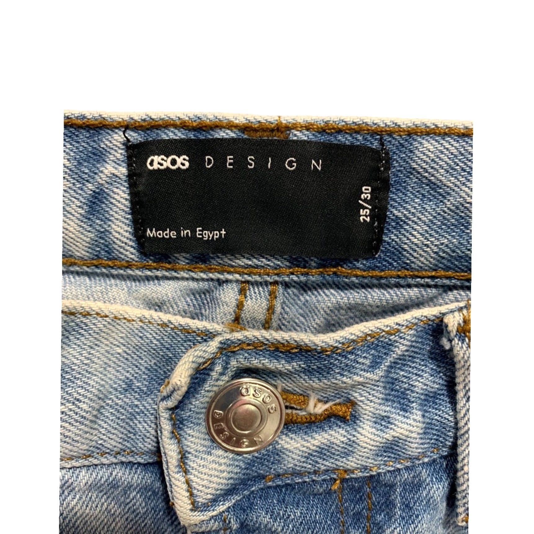 Vintage VINTAGE Asos Design Jeans Denim Acid Wash Retro Buttonfly Womens Straight Leg Size 25 100% cotton Blues Size 42" / US 20 - 4 Thumbnail