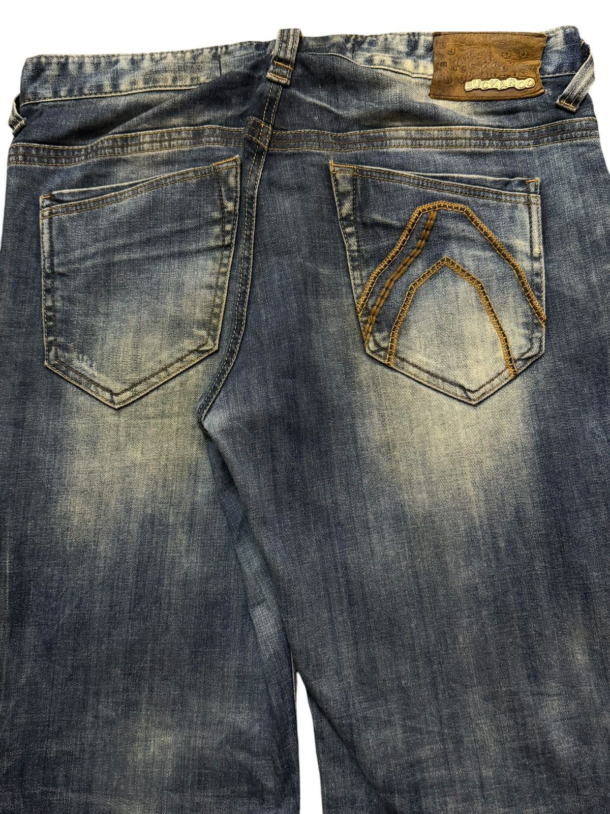 Japanese Brand Vintage Y2K Japanese Brand Blue Faded Wash Bleached Wide Leg Size US 35 - 5 Thumbnail