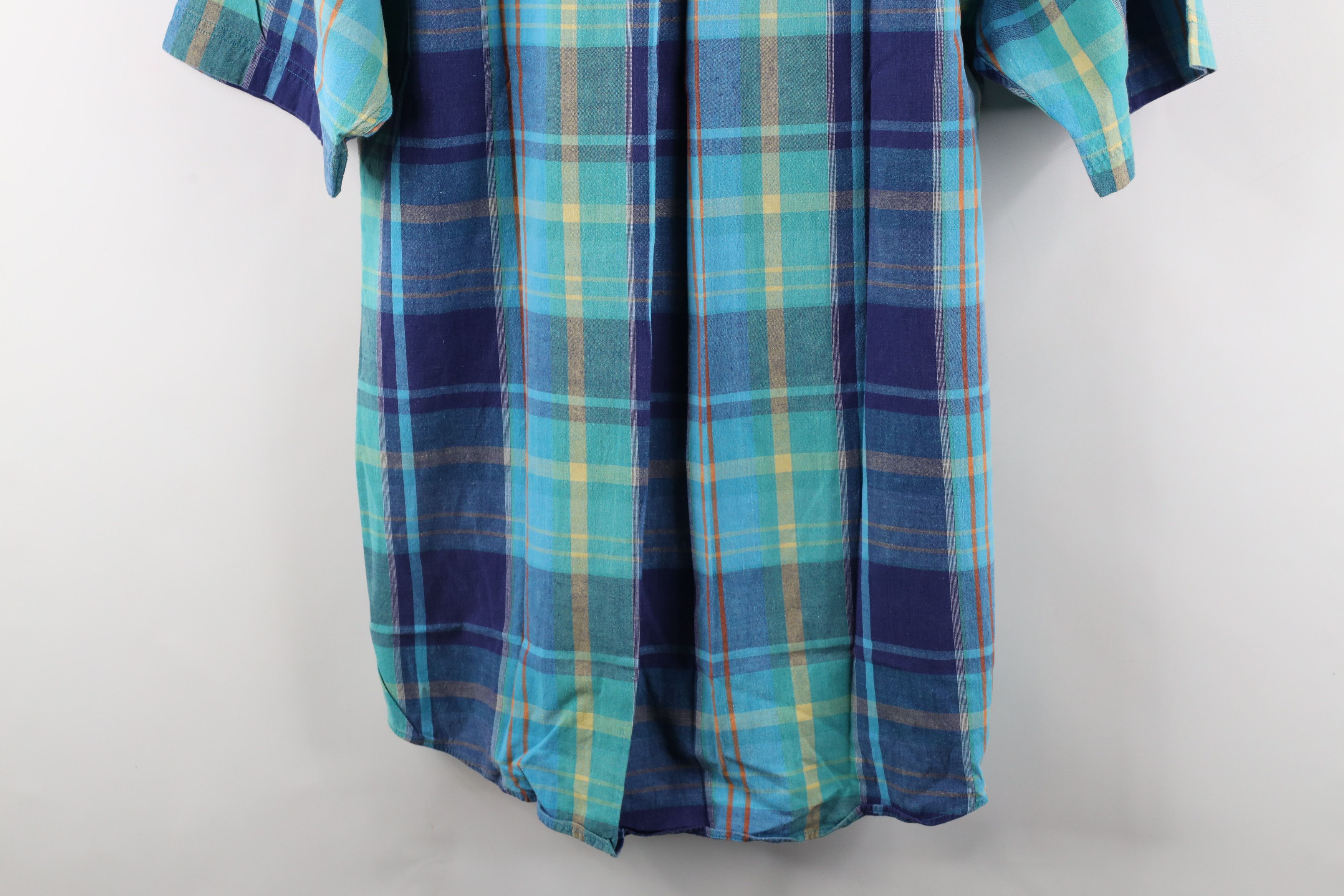 Eddie Bauer × Vintage Vintage 90s Eddie Bauer Madras Plaid Button Down Shirt Size US M / EU 48-50 / 2 - 9 Thumbnail