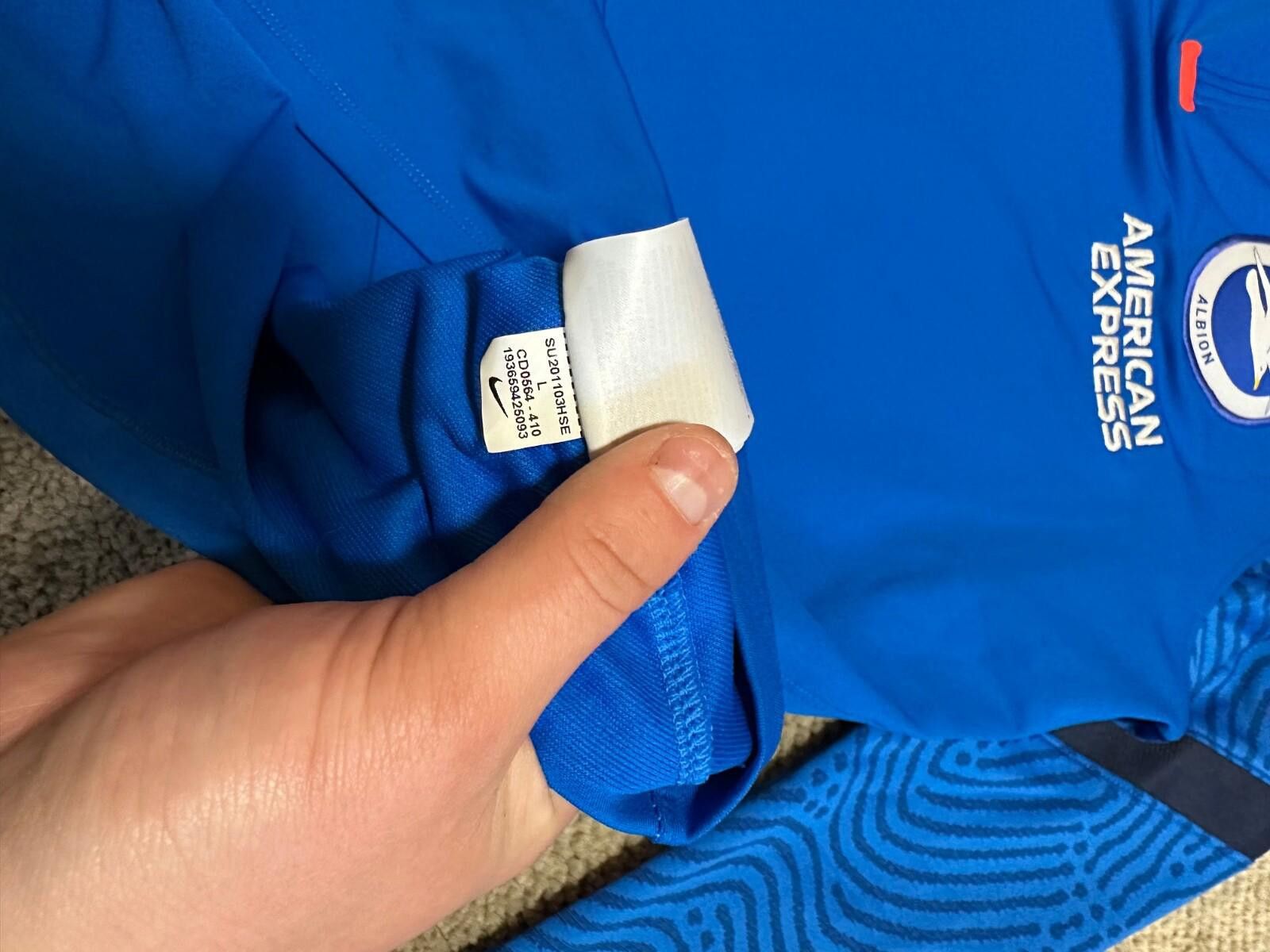 Nike Nike Brighton 2022-23 Football Soccer Drill Top 1/4 Zip Sz L Size US L / EU 52-54 / 3 - 7 Thumbnail