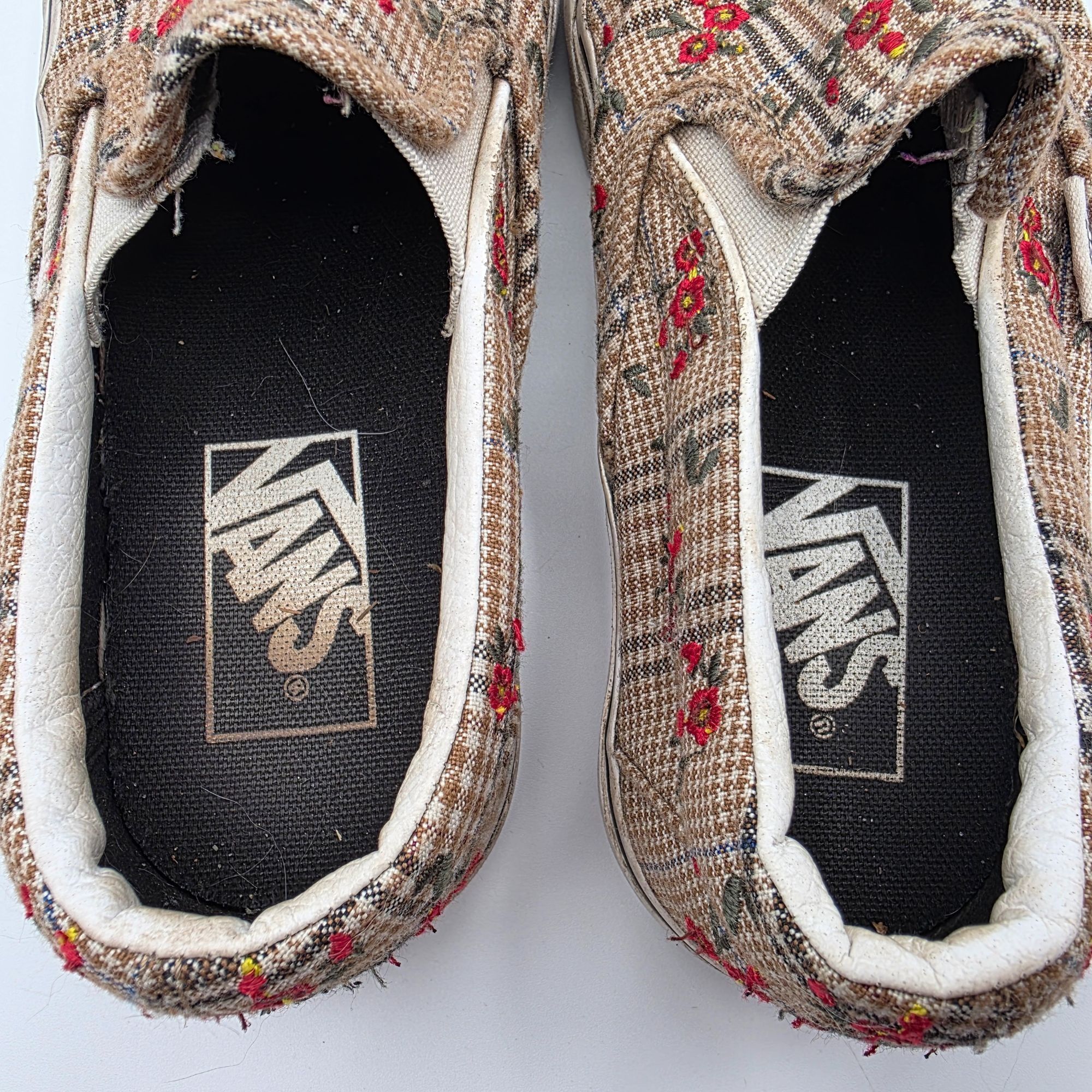 Vans Vans Classic Glen Plaid Floral Women Size 5 Slip On Shoes Ca Size US 5 / IT 35 - 6 Thumbnail