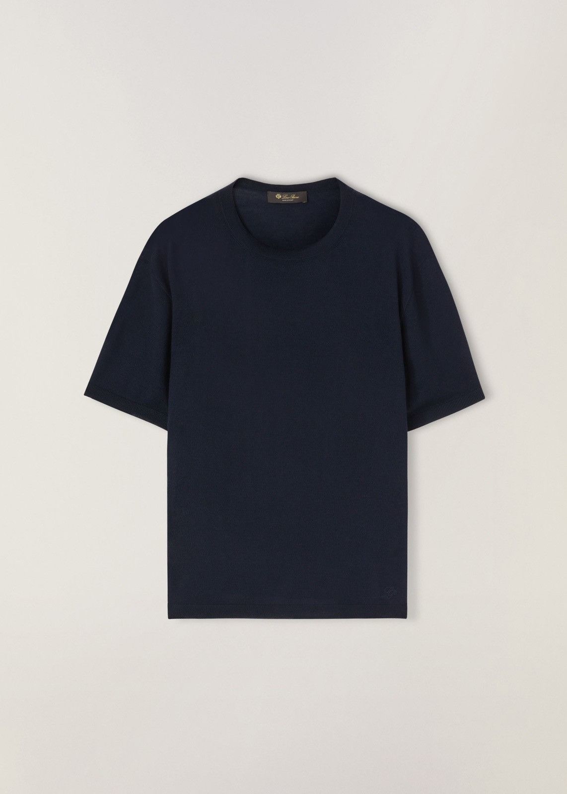 Loro Piana o1srvl11e0825 FAM7851 Val Dorcia Crewneck T-Shirt Navy Blue Size XS / US 0-2 / IT 36-38 - 1 Thumbnail