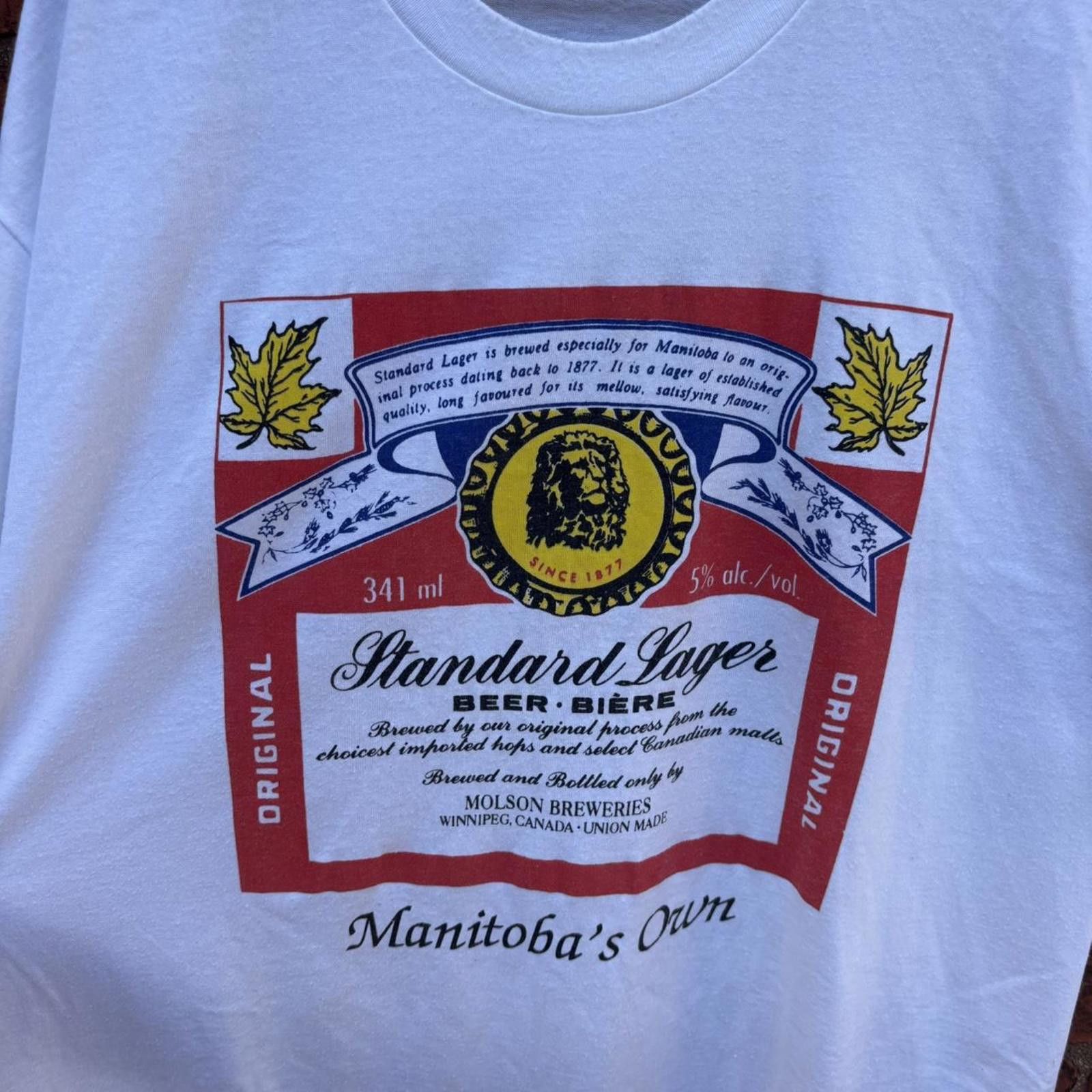 Other vintage manitobas own standard lager t shirt 90s XL Size US XL / EU 56 / 4 - 3 Thumbnail