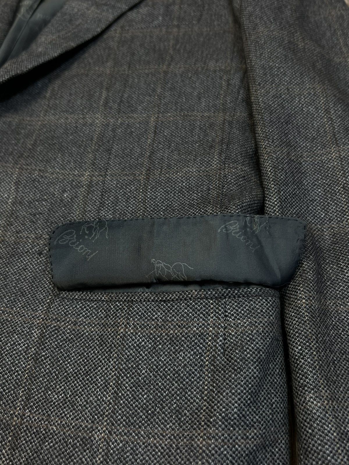 Brioni Brioni Parigi Cashmere Silk Gray Two Buttons Checked Blazer Size 50S - 9 Thumbnail