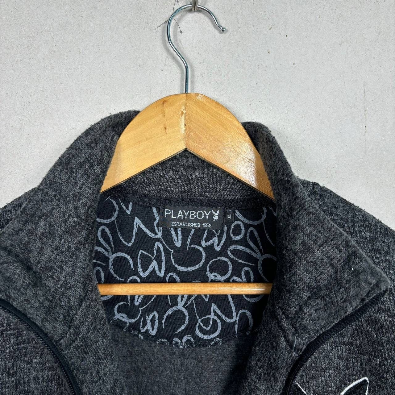 Playboy Vintage Playboy Bunny Full Zip Jacket Charcoal M Size US M / EU 48-50 / 2 - 5 Thumbnail