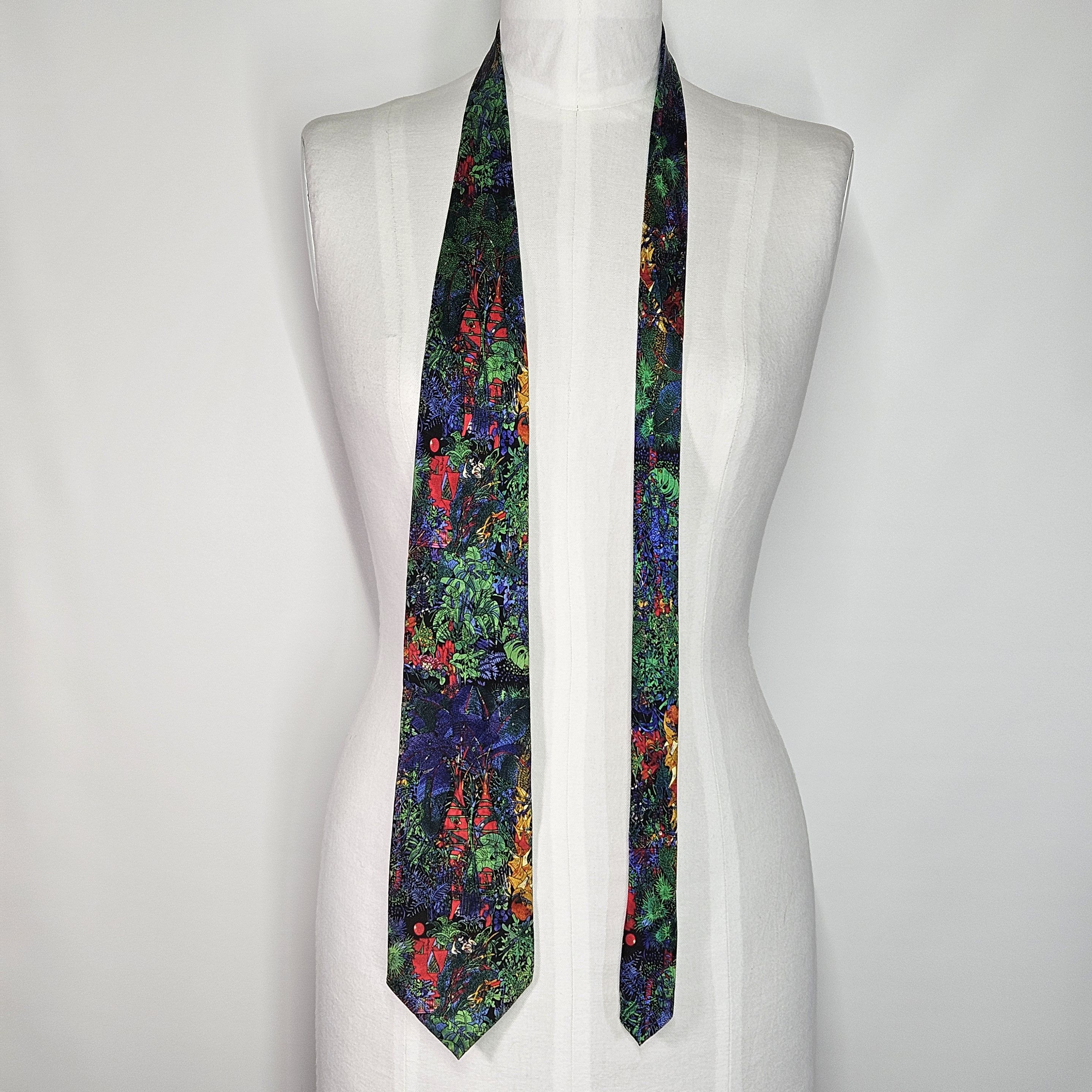 Other Jiang Tiefeng 60x3.5" RARE Necktie Tie 100% Silk Yunnan Size ONE SIZE - 5 Thumbnail