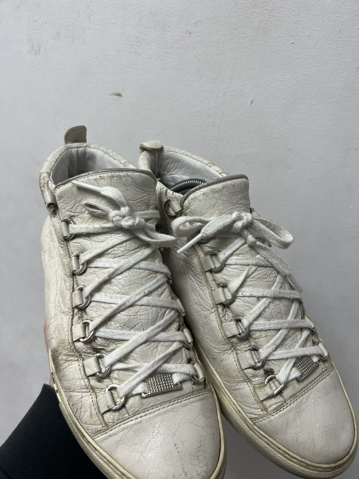 Balenciaga Balenciaga Arena High White Leather Shoes Size 39 Size US 6 / EU 39 - 5 Thumbnail