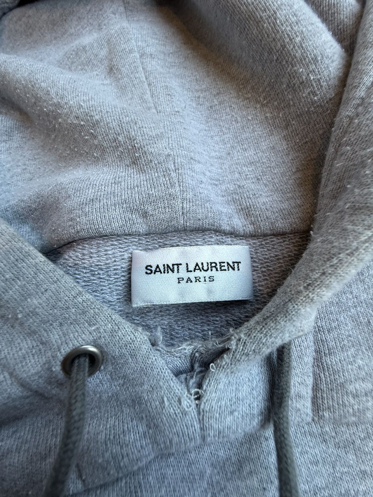 Saint Laurent Paris SS20 Saint Laurent Rive Gauche logo hoodie grey XXL Size US XXL / EU 58 / 5 - 21 Thumbnail