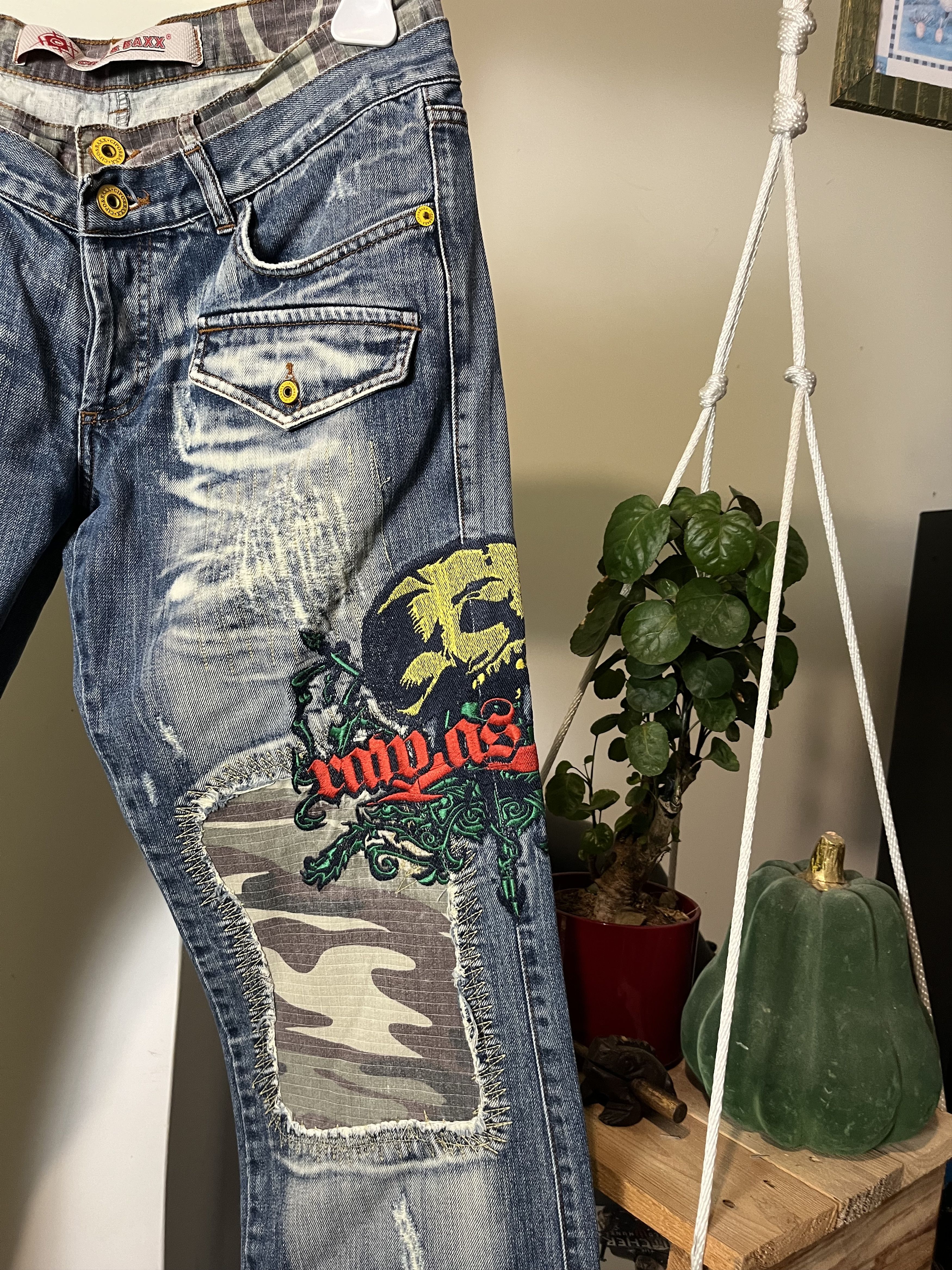 Japanese Brand × Vintage Vintage y2k Denim Japanese Designer Jeans Pants Patchwork Size US 34 / EU 50 - 3 Thumbnail
