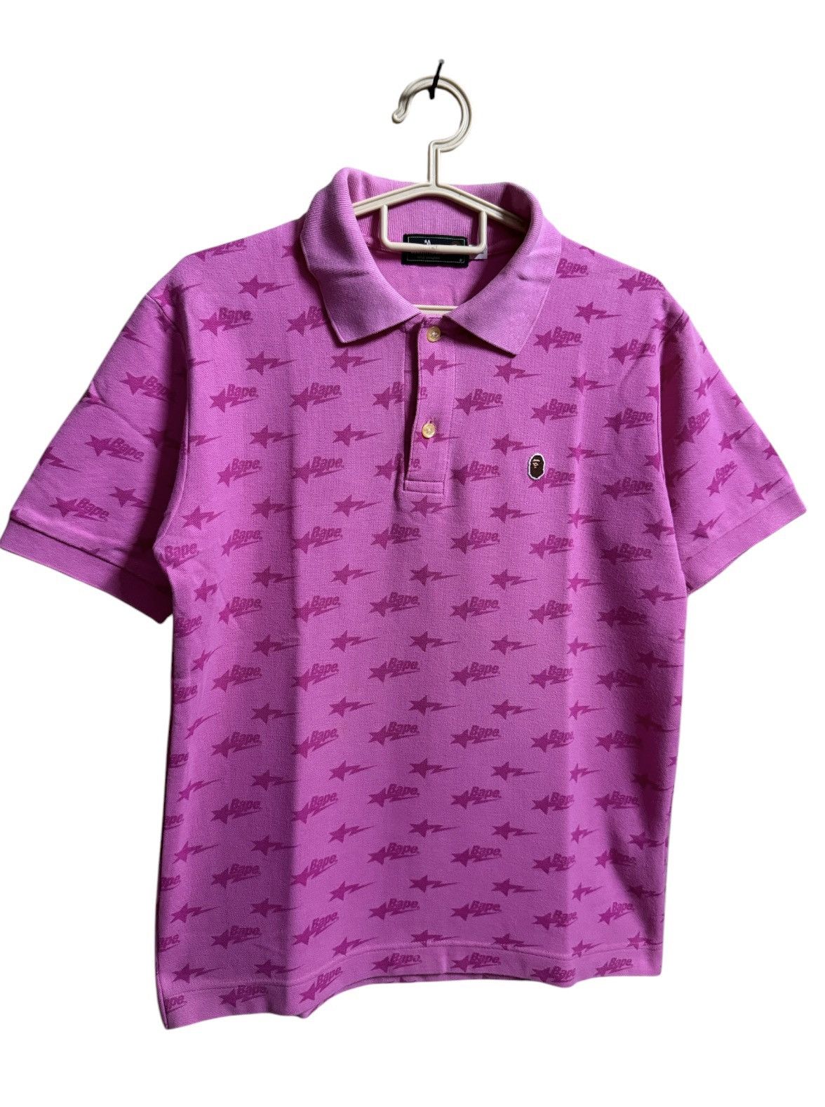 Bape Bape Polo Shirt Bapesta Logo pink Size US M / EU 48-50 / 2 - 2 Thumbnail