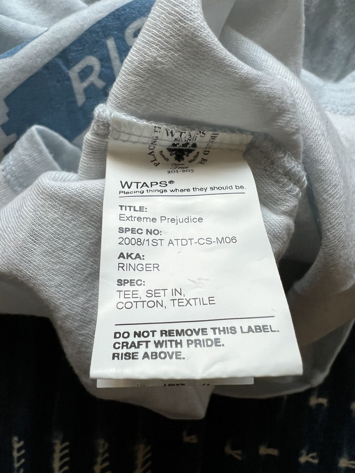 Wtaps Wtaps Rise Above Ringer Tee 2008ss Size US M / EU 48-50 / 2 - 11 Thumbnail