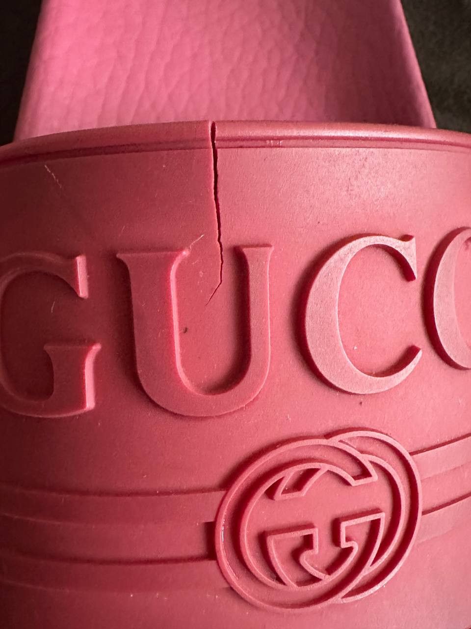 Gucci Gucci Slides Rubber Pink Size US 7 / IT 37 - 3 Thumbnail