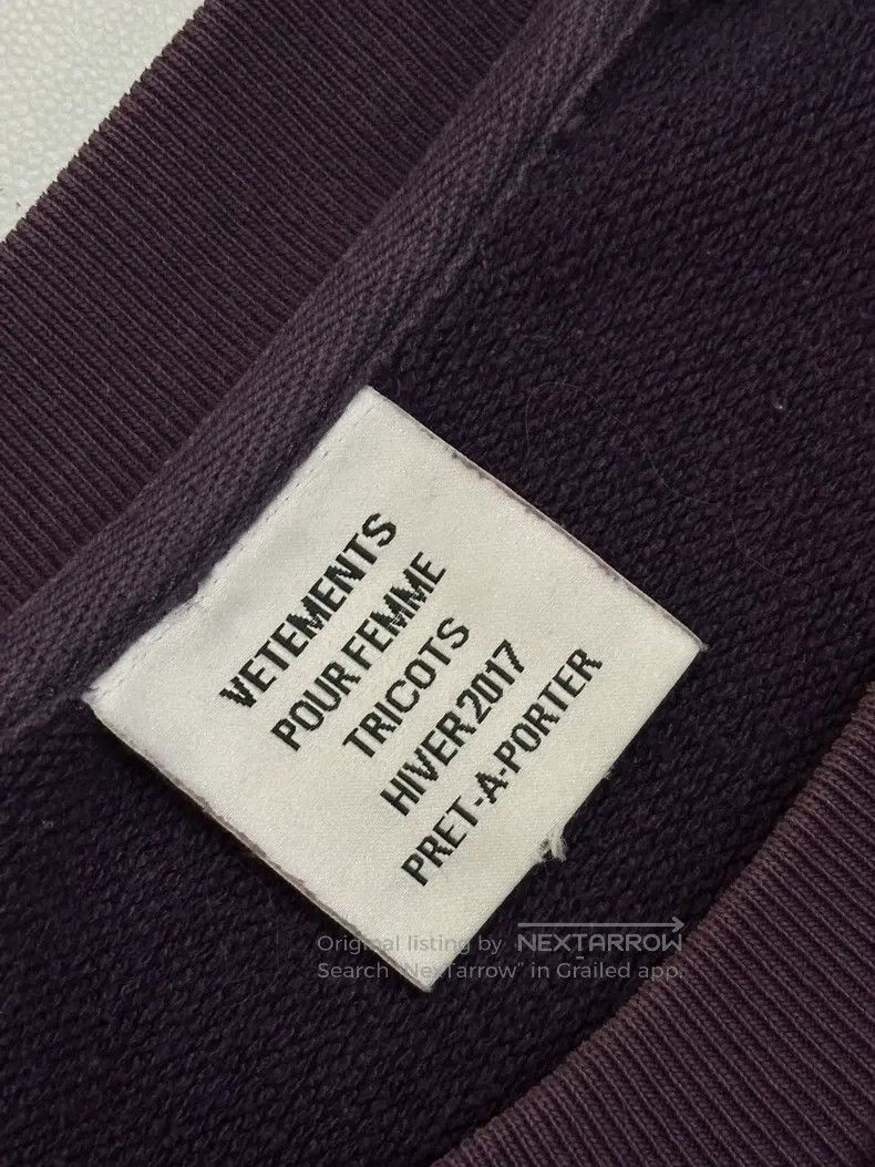 Vetements Vetements Forward Tilt Cut Purple Sweatshirt Size US XS / EU 42 / 0 - 4 Thumbnail