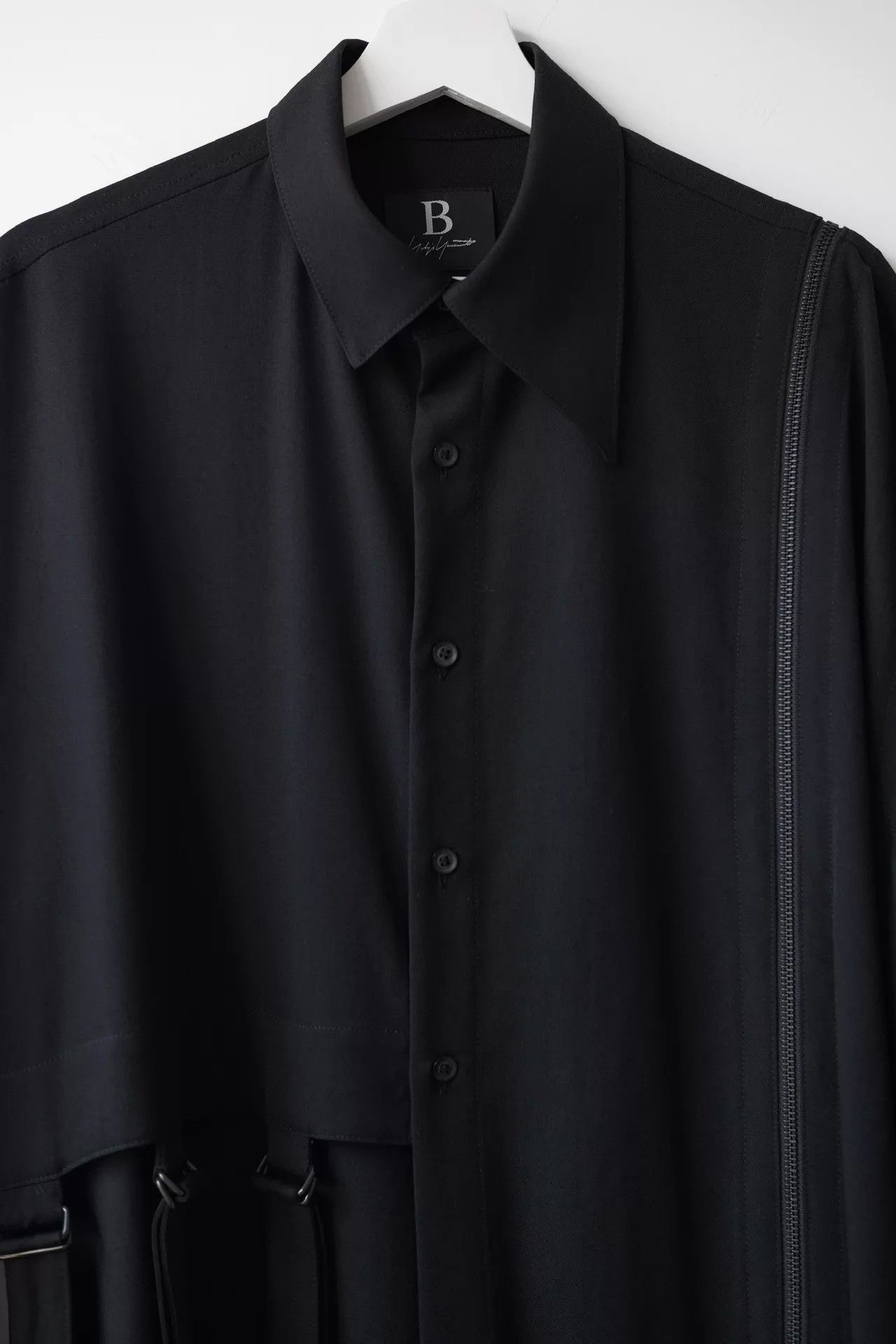 Yohji Yamamoto Yohji Yamamoto 19AW Decon Zip Shirt Coat Gaba Wool S2 Size US M / EU 48-50 / 2 - 5 Thumbnail