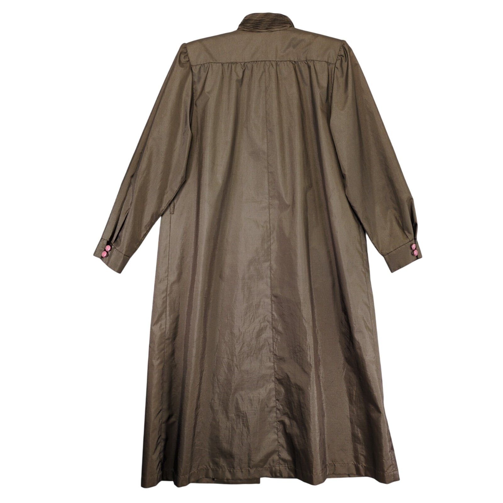 Vintage Alorna Women's 7/8 Classic Brown Rain Trench Coat Jacket Size M / US 6-8 / IT 42-44 - 2 Thumbnail