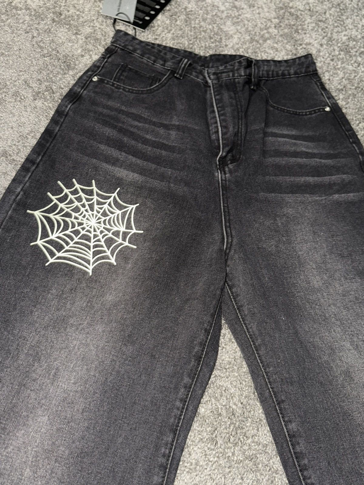 Japanese Brand × Vintage black baggy denim Spider 🕷️ jeans Size US 30 / EU 46 - 4 Thumbnail