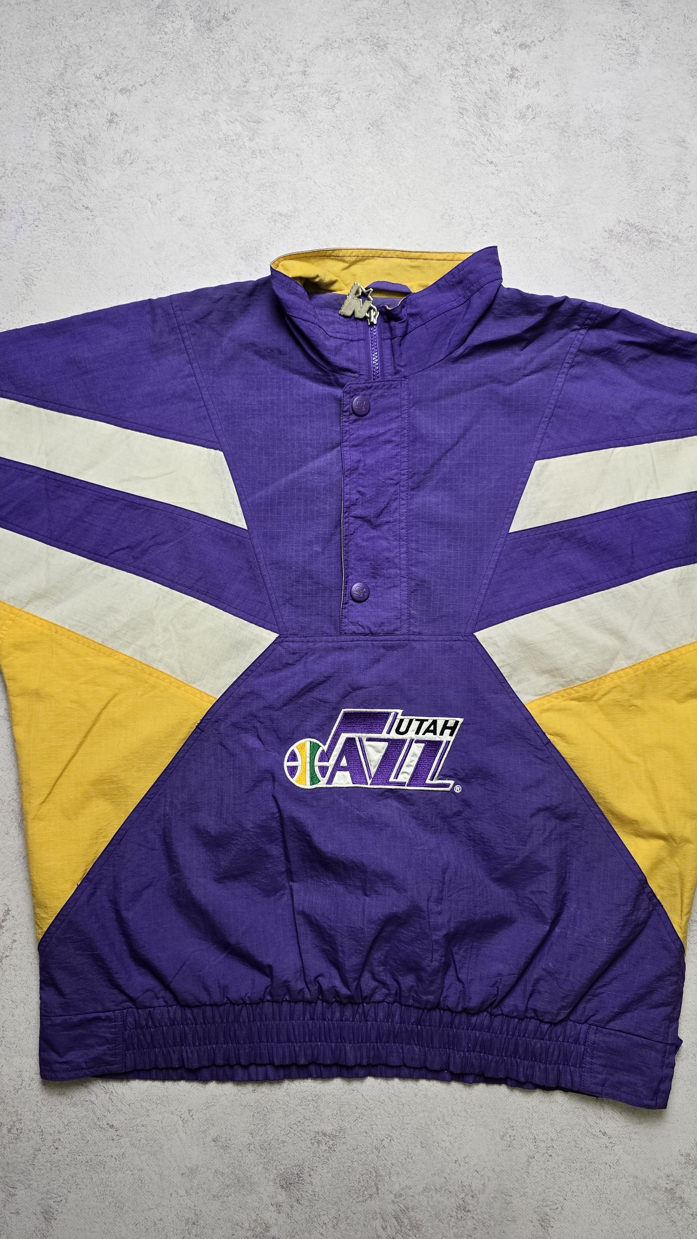 Starter Vintage Utah Jazz Jacket Men's Large Purple Yellow Starter Size US L / EU 52-54 / 3 - 13 Thumbnail