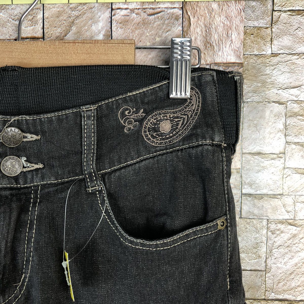 Japanese Brand Maliani Black Cropped seditionaries punk cargo Pants #A956 Size US 29 - 8 Thumbnail