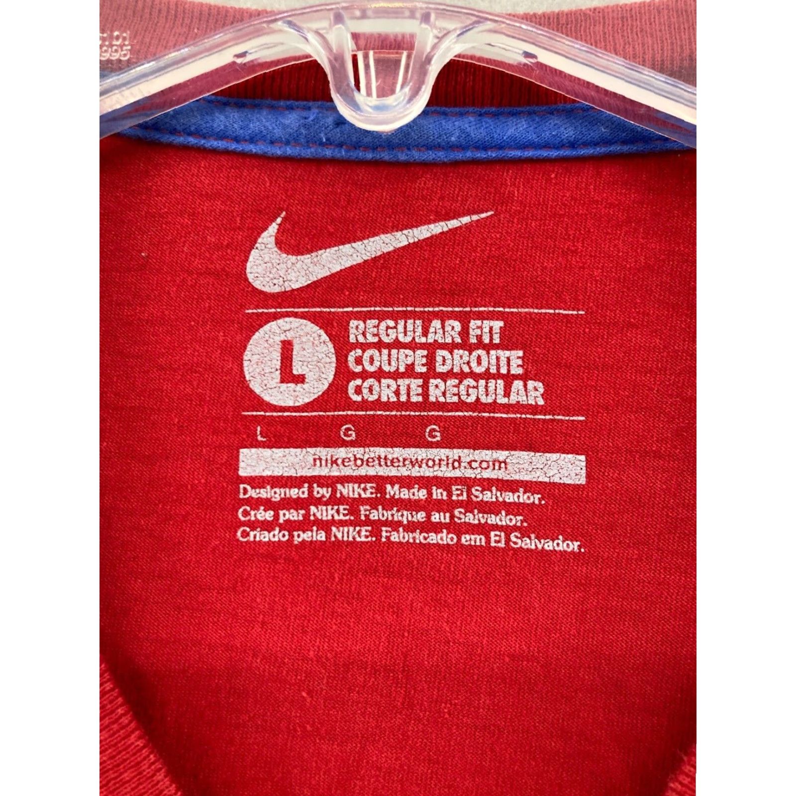 Nike Nike T-Shirt Mens Large Cant stop Red Jersey Crew Neck Sports Nike Air - Adult Large Mens Size US L / EU 52-54 / 3 - 5 Thumbnail