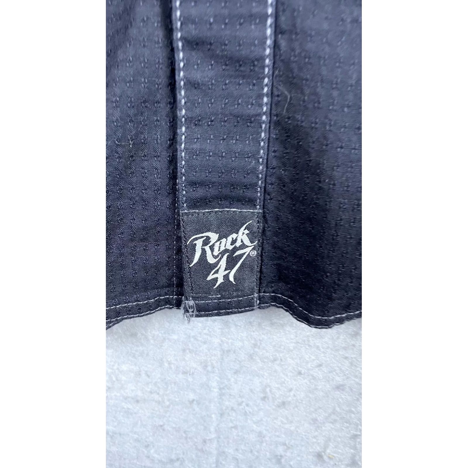47 Rock 47 by Wrangler Shirt Mens XL Black Embroidered Long Sleeve Snap Western Size US XL / EU 56 / 4 - 2 Thumbnail