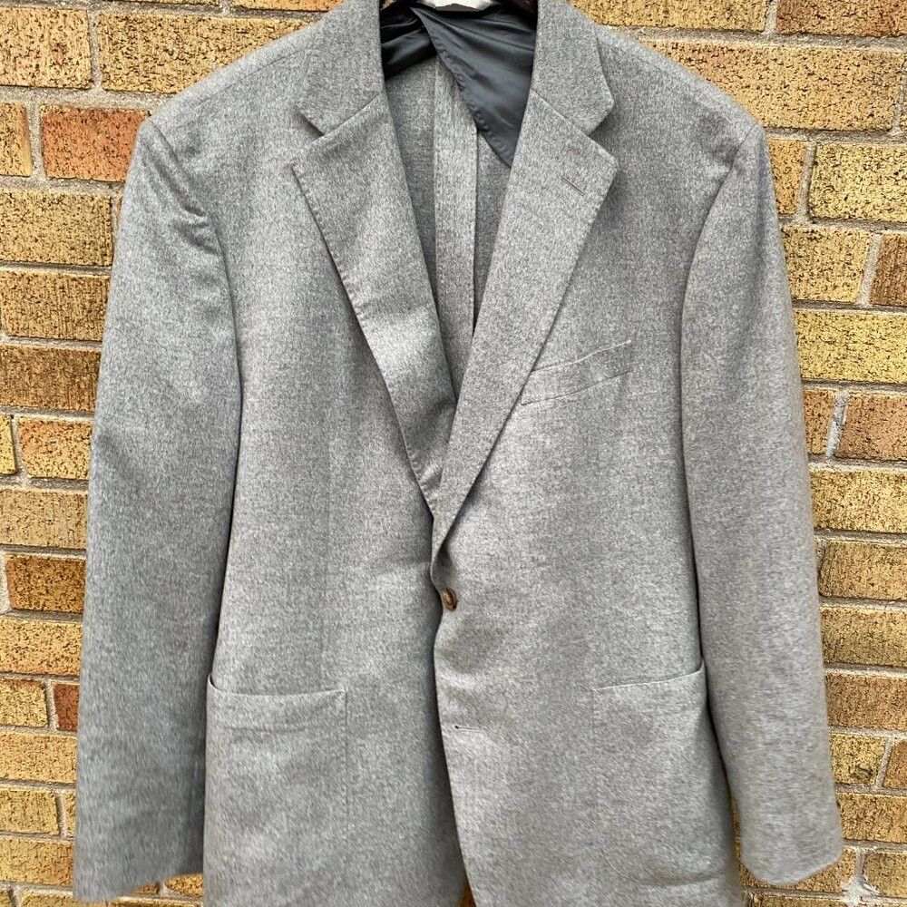 Samuelsohn SamuelSohn Soft 100% Cashmere SB GIbson Suit Jacket Blazer Size 48R - 3 Thumbnail
