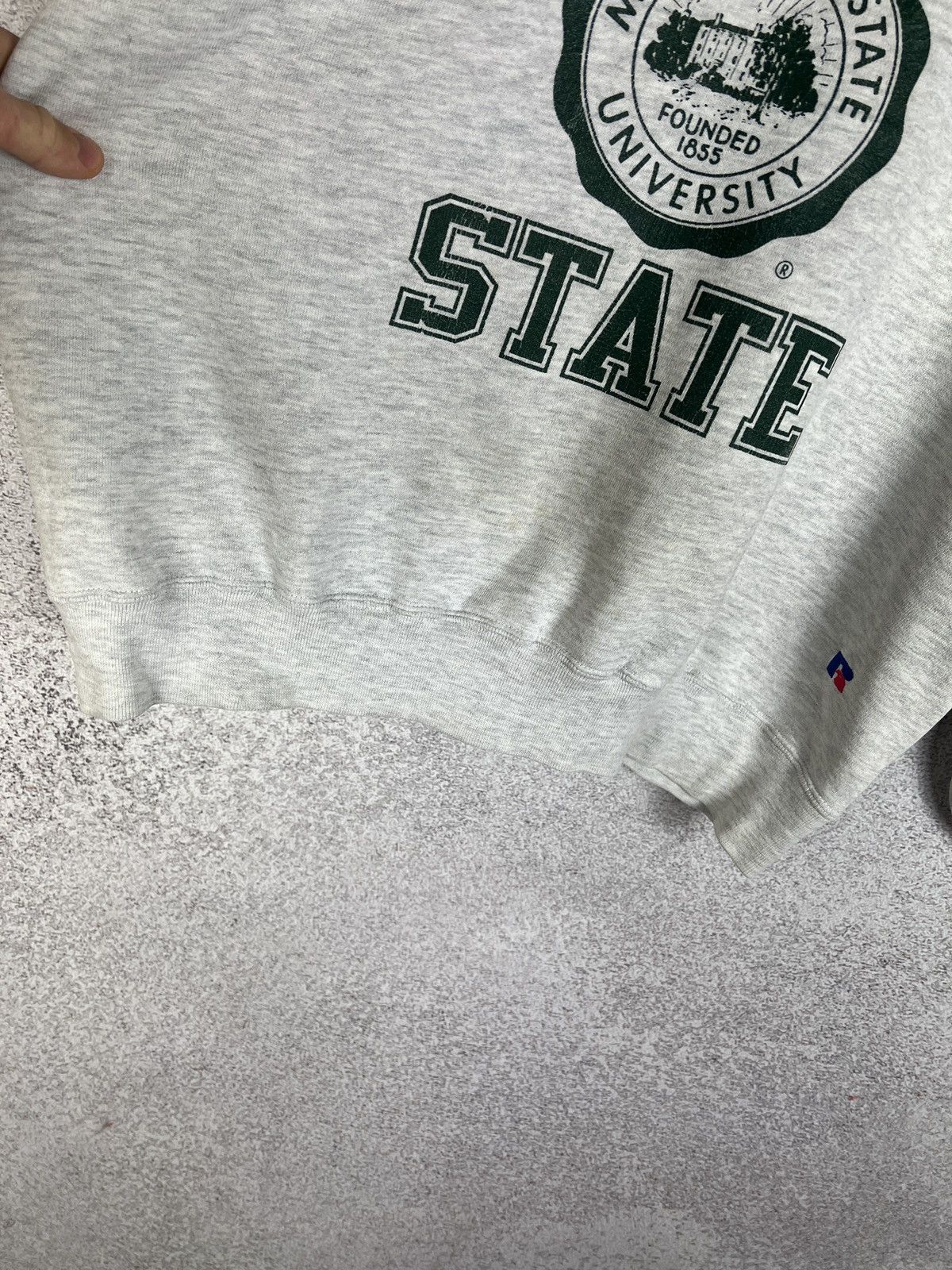 Russell Athletic Vintage 80s Russel Atlantic Michigan State University Hoodie Size US XL / EU 56 / 4 - 8 Thumbnail