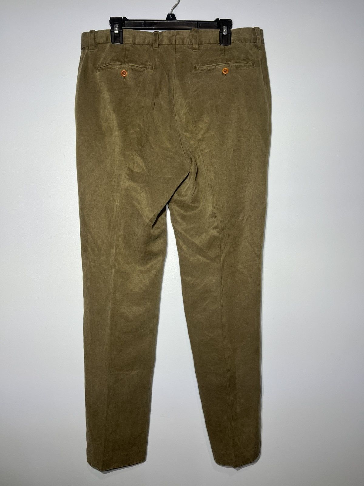 Tommy Bahama Tommy Bahama 34x32 Olive Green Linen Blend Relaxed Wedding Size US 34 / EU 50 - 3 Thumbnail