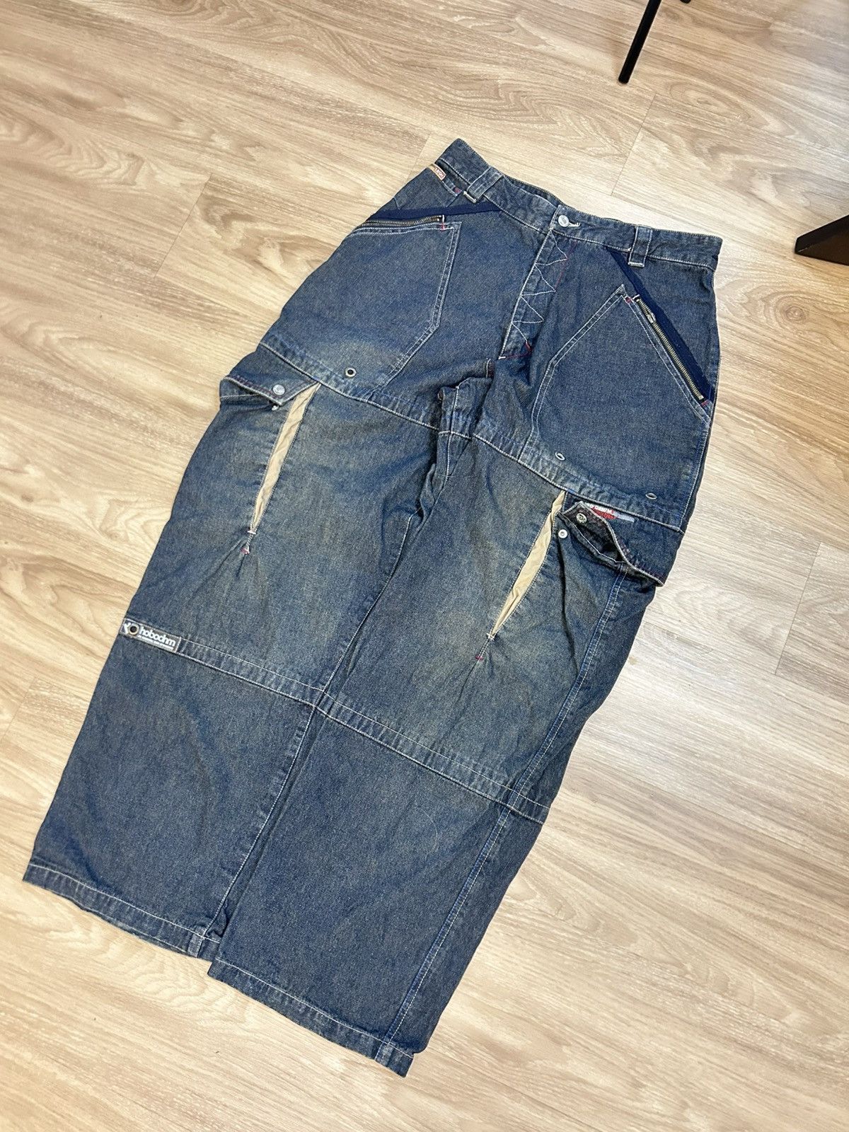 Vintage VINTAGE HOBO DENIM Baggy Cargo Pants Multi-Pocket Y2K Skater Size US 32 / EU 48 - 2 Thumbnail