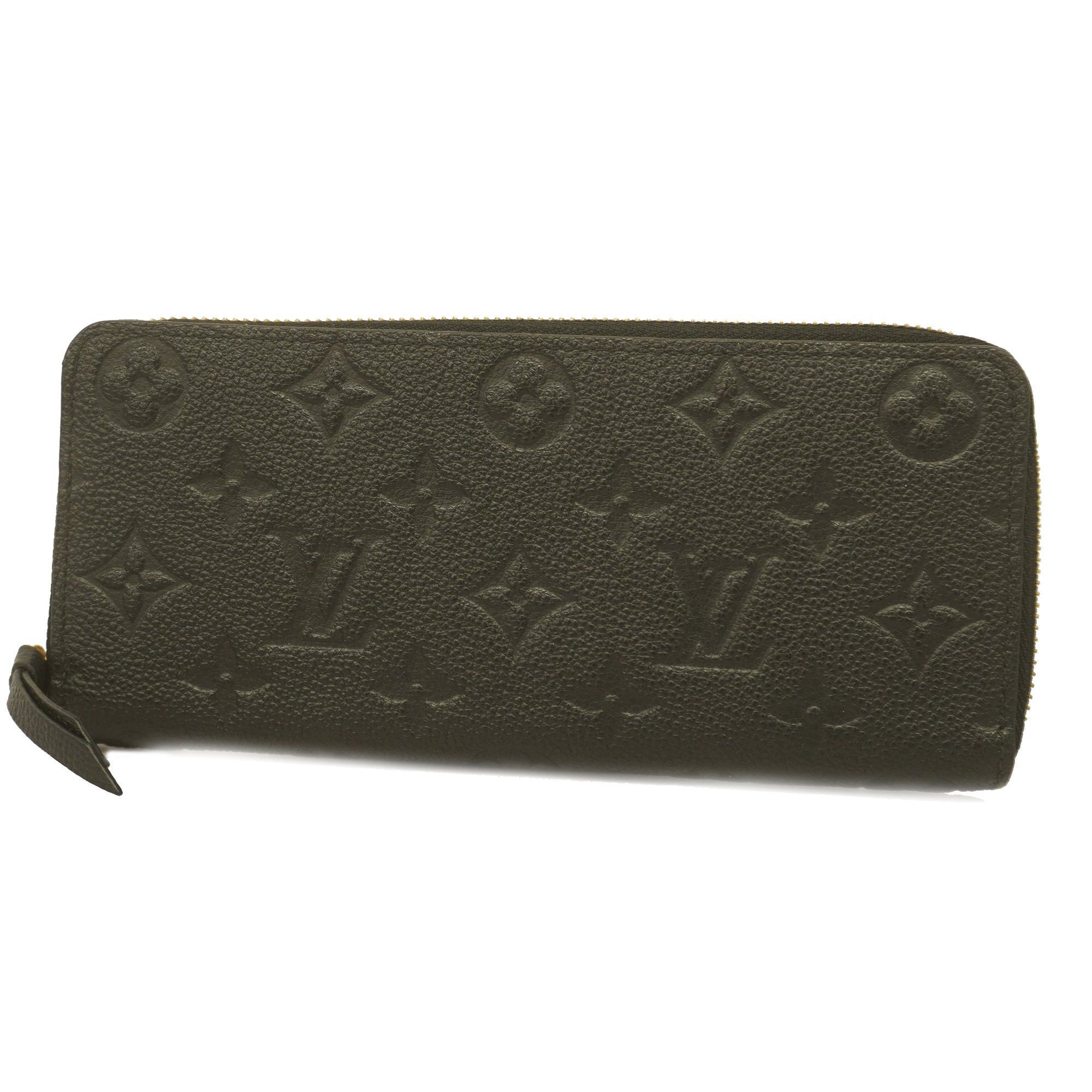 LOUIS VUITTON CLEMENCE Monogram Empreinte Noir Black WALLET Leather M60171