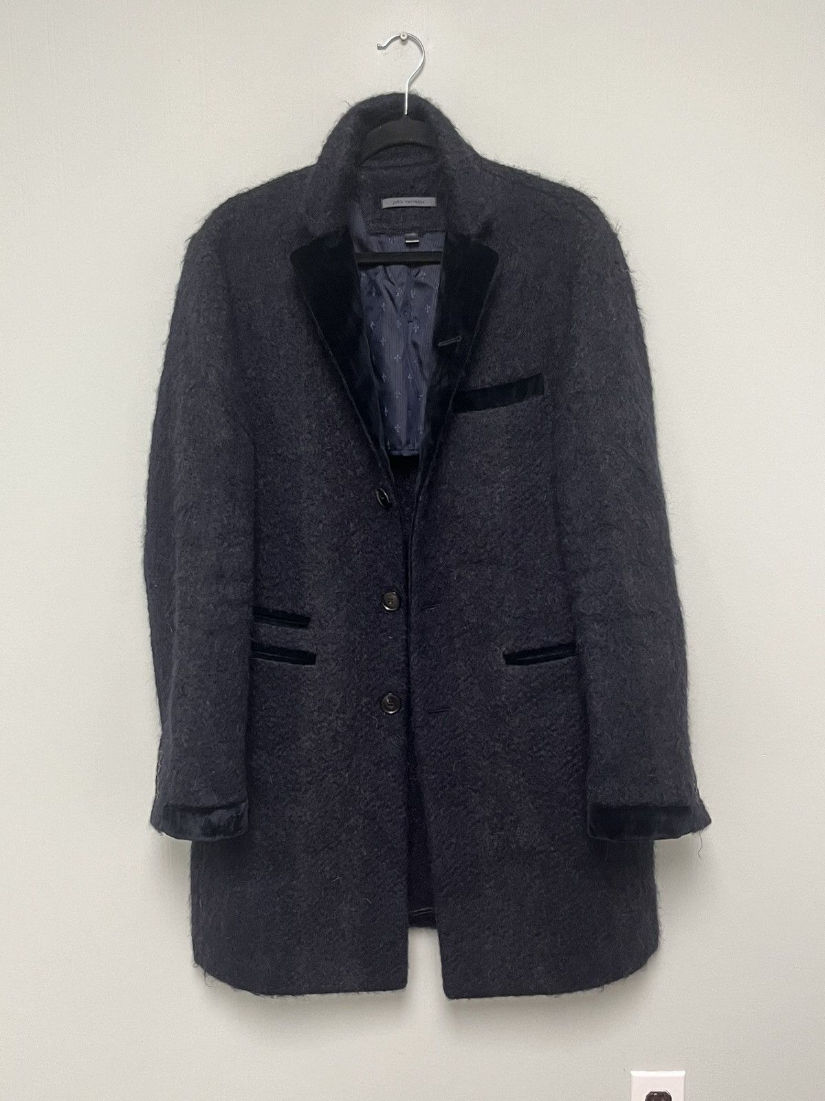 John Varvatos Velvet Trim mohair coat. 50 Size US M / EU 48-50 / 2 - 6 Thumbnail