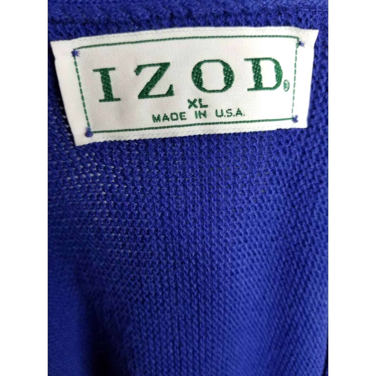 Izod VINTAGE IZOD Cardigan Sweater Mens XL Acrylic Blue Button Cuff Sleeves V-Neck Size US XL / EU 56 / 4 - 4 Thumbnail