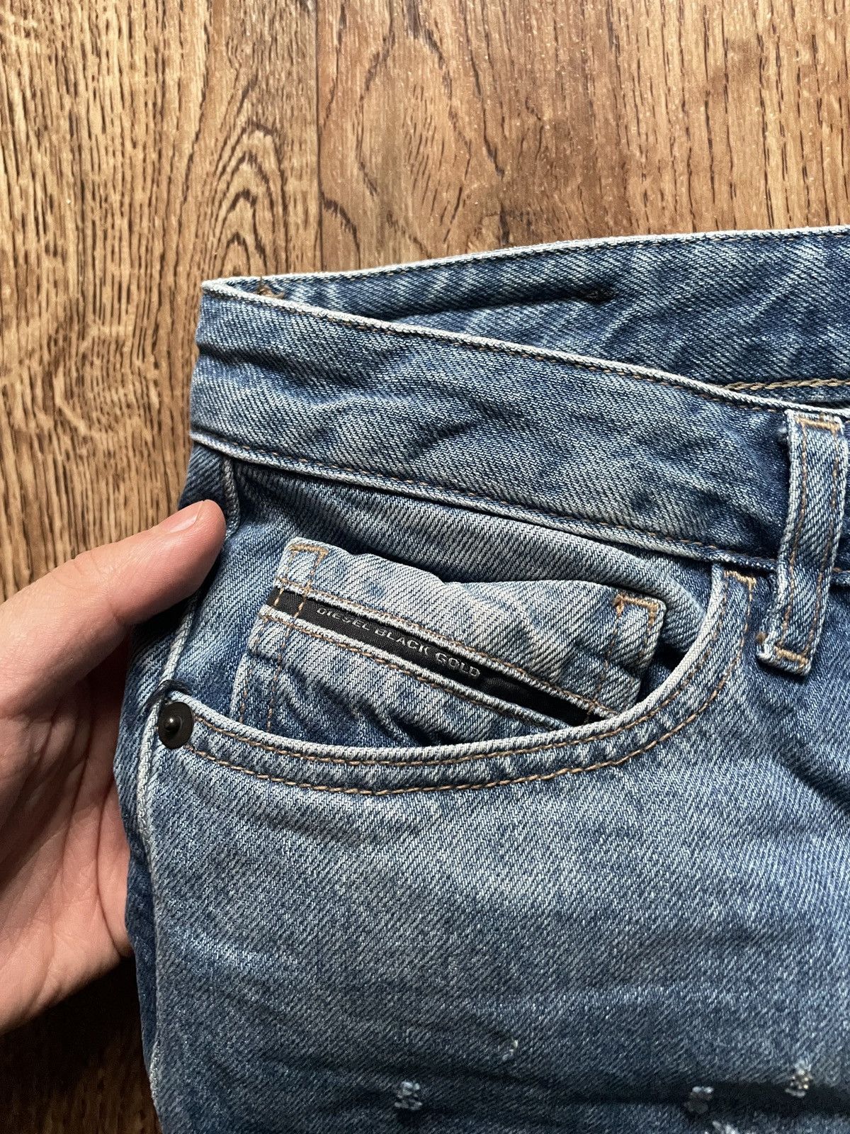 Diesel Diesel Black Gold Distressed Flared Denim Jeans Size US 28 / EU 44 - 5 Thumbnail