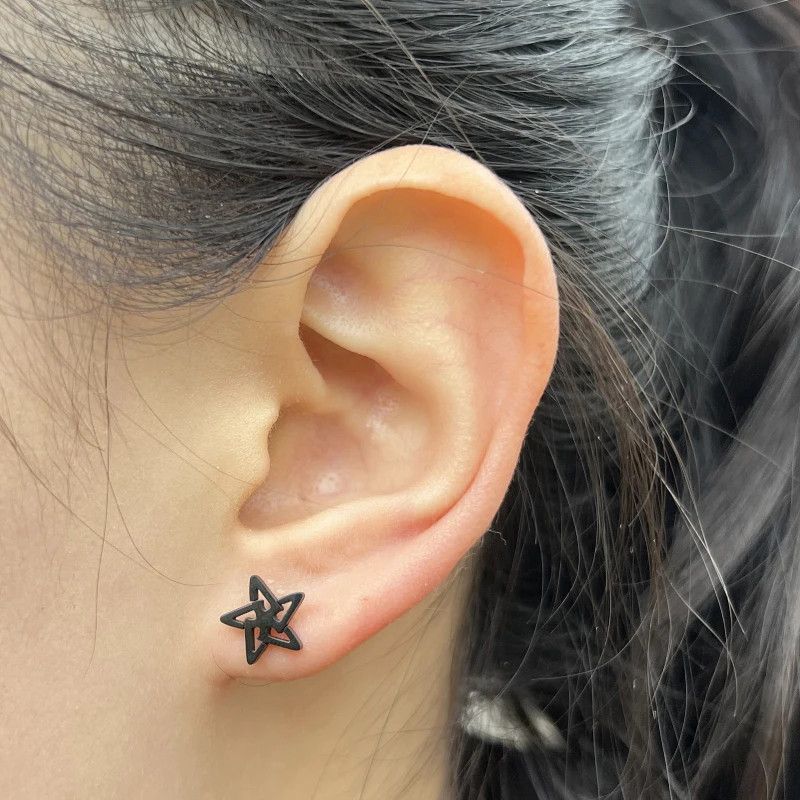 Jewelry Five-pointed Star Stud Earrings Charm Earring Gift Size ONE SIZE - 1 Thumbnail