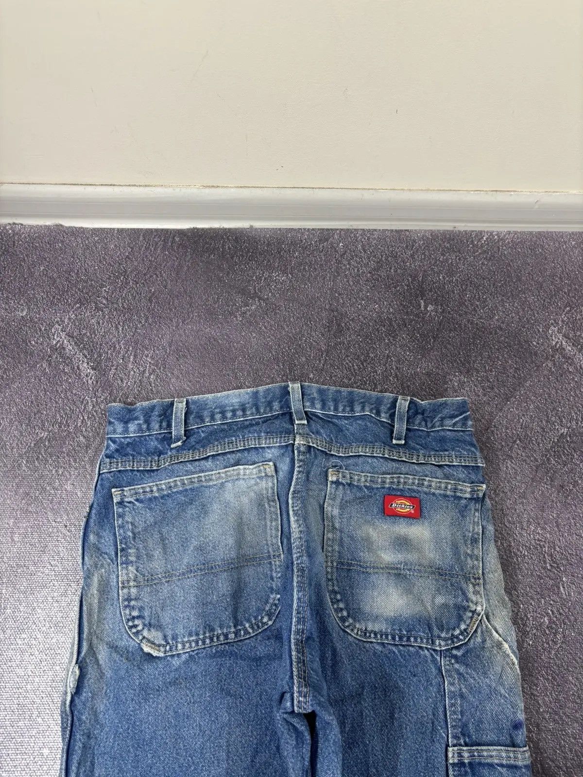 Dickies × Vintage Vintage Dickies Y2K Faded Blue Denim Work Baggy Jeans Size US 33 - 5 Thumbnail