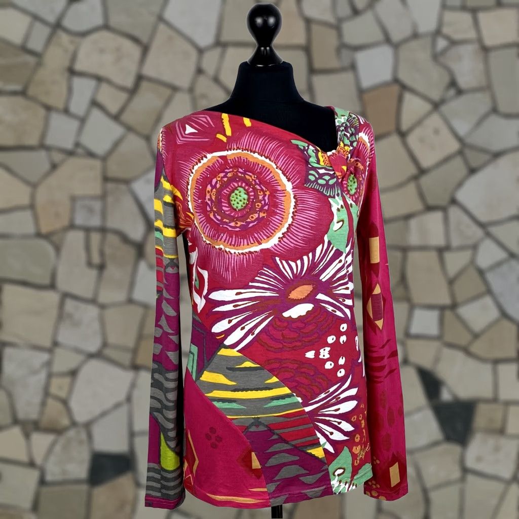 Desigual Desigual Long Sleeve Shirt Tunic L Womens Multicoloured Size L / US 10 / IT 46 - 1 Thumbnail