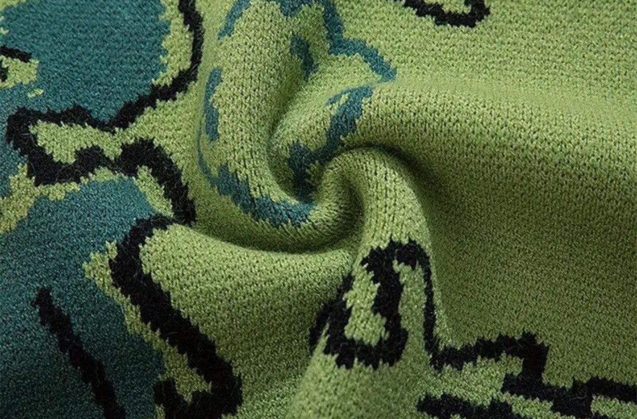 Japanese Brand × Vintage Sweater Men Harajuku Knitted Hip Hop Dinosaur Cartoon Size US M / EU 48-50 / 2 - 4 Thumbnail