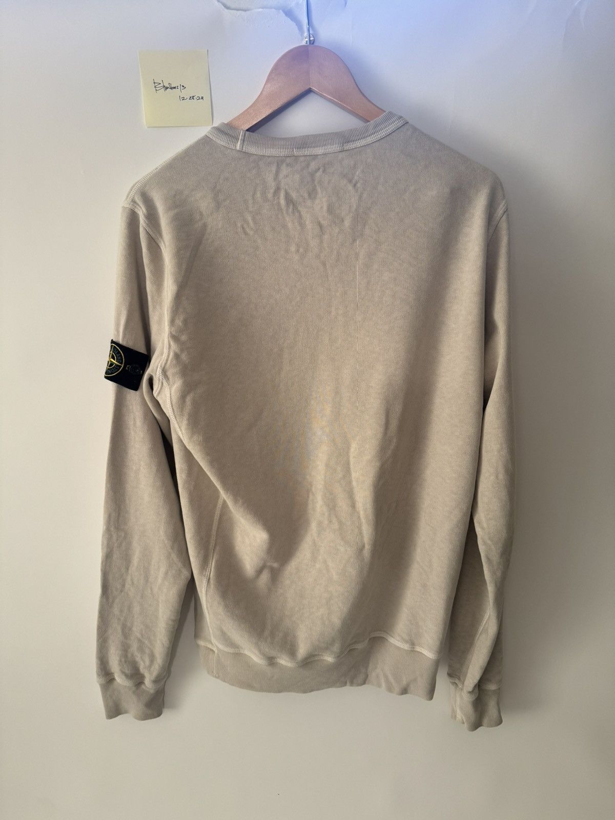 Stone Island Stone Island Beige Shoulder Logo Patch Sweatshirt Size L Size US L / EU 52-54 / 3 - 2 Thumbnail