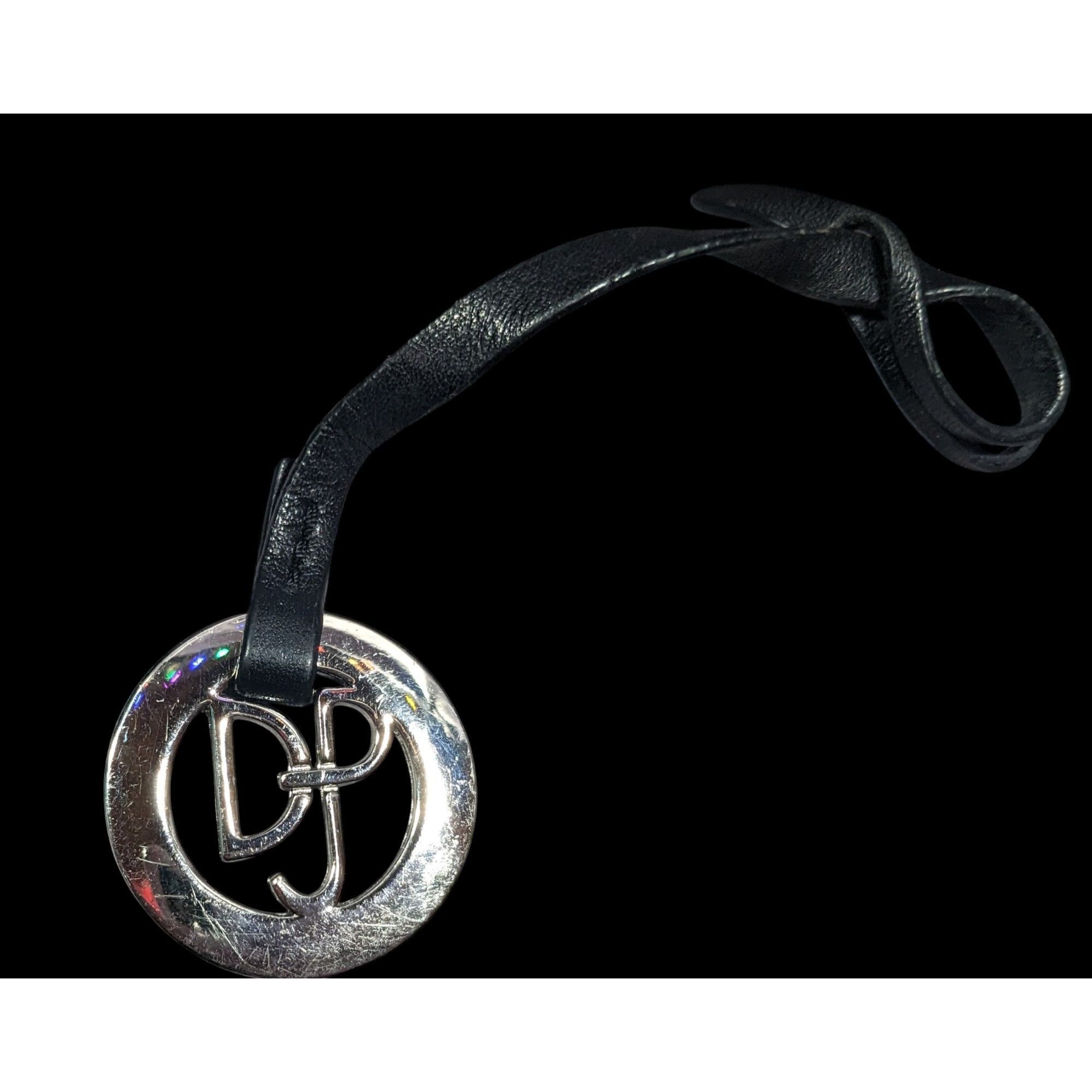 Other Silver Tone And Black DP Branded Purse Charm Size ONE SIZE - 1 Thumbnail